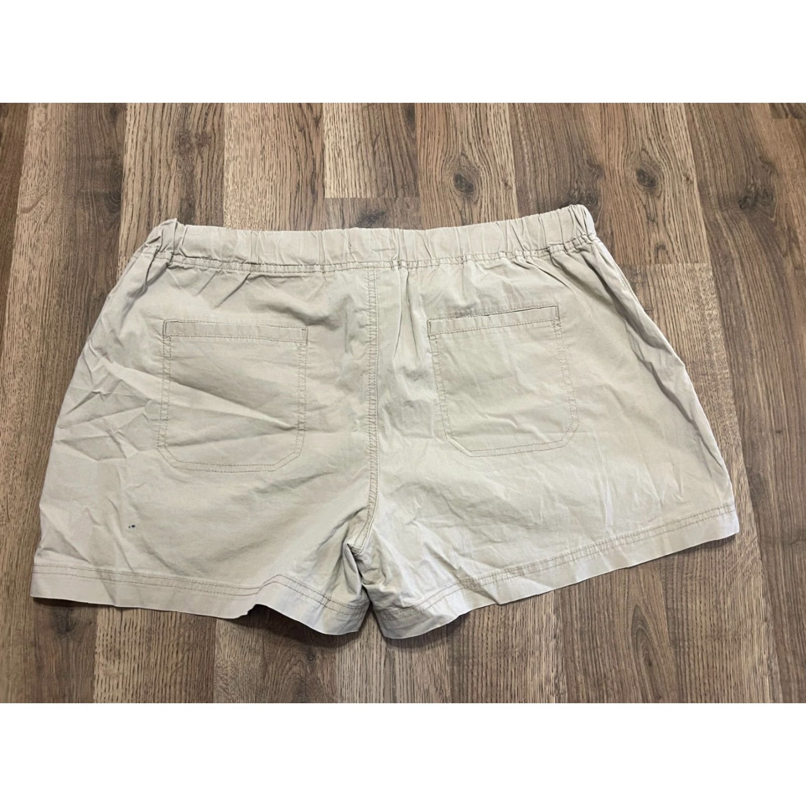 Merona Merona Shorts Men XL Tan Tie Waist Chino Casual Solid Print - Free Return Mens Size US 36 / EU 52 - 2 Thumbnail