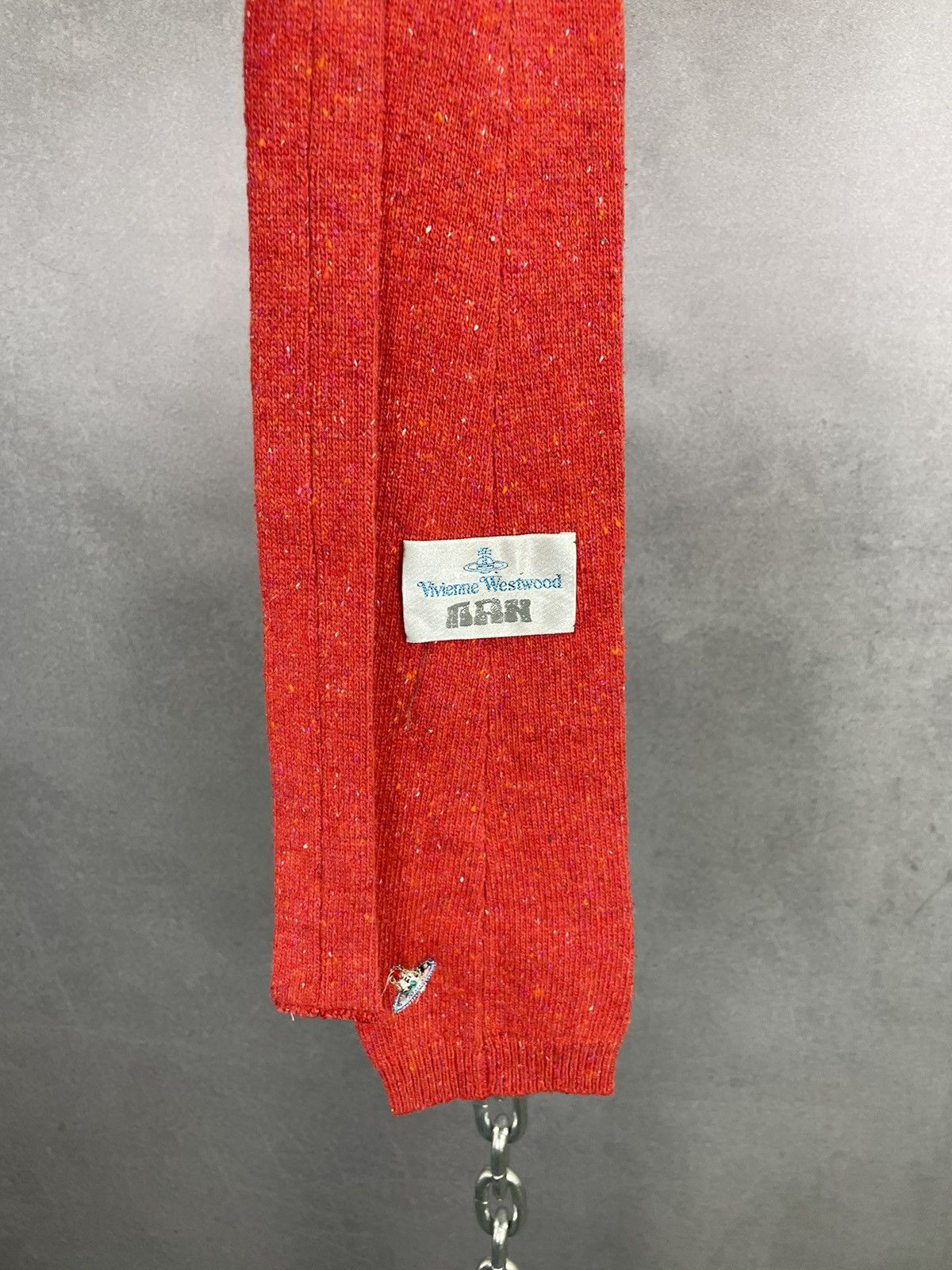 Vivienne Westwood VTG Vivienne Westwood Punk Red Wool Knit Distressed Necktie Size ONE SIZE - 7 Thumbnail