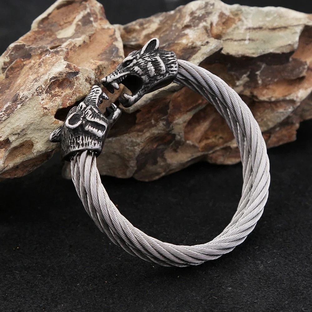 Other Retro Double Wolf Head Bracelet Size ONE SIZE - 5 Thumbnail