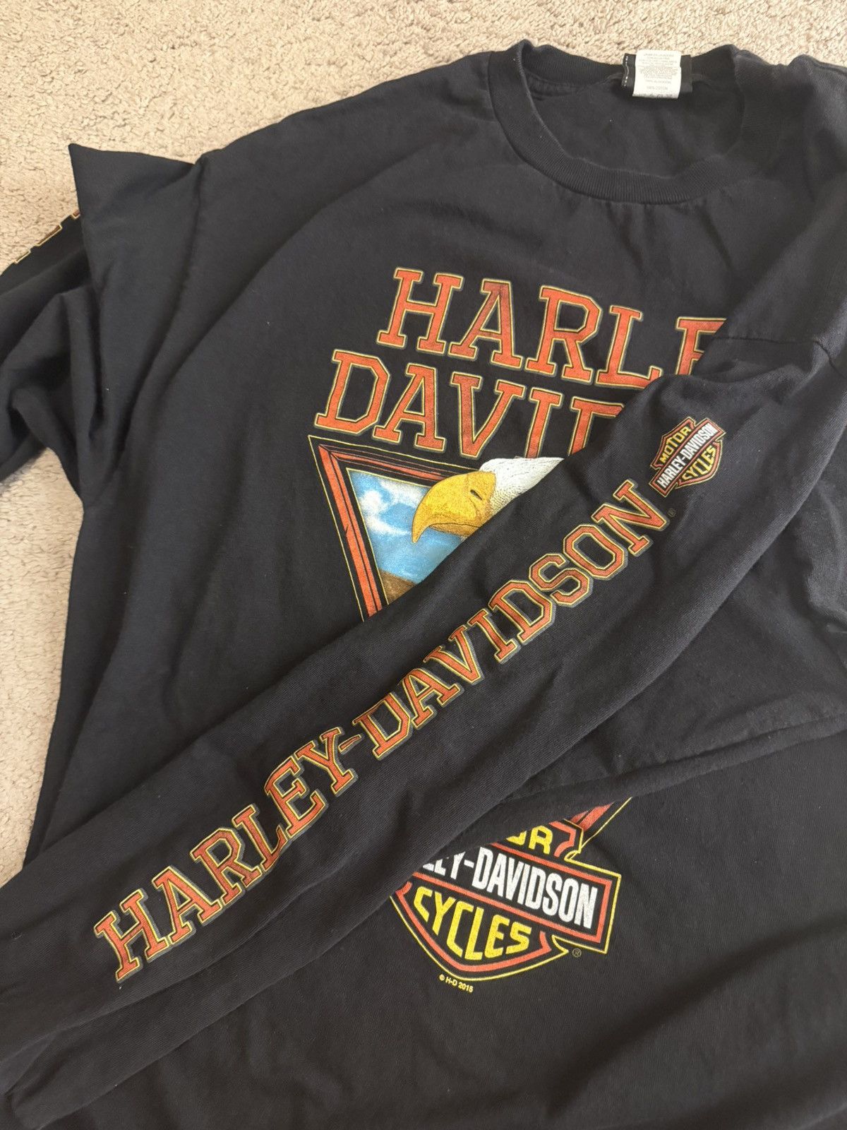 Harley Davidson Vintage Harley Davidson Eagle Long Sleeve Tacoma Size US XL / EU 56 / 4 - 6 Thumbnail
