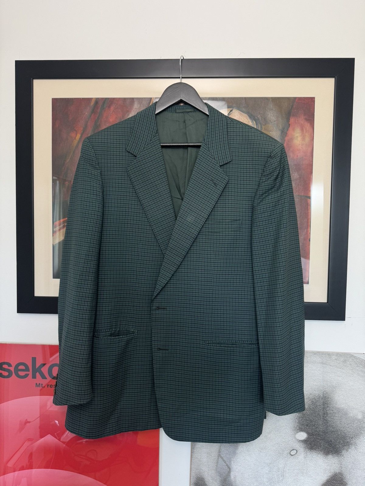 Burberry Burberry Wool Checkered Blazer Casual Vintage 90s Designer Size 52S - 2 Thumbnail