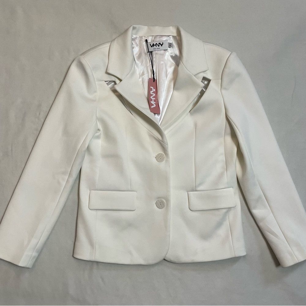Other NWT New VHNY White Cut Out Blazer Jacket Size XS Size XS / US 0-2 / IT 36-38 - 6 Thumbnail