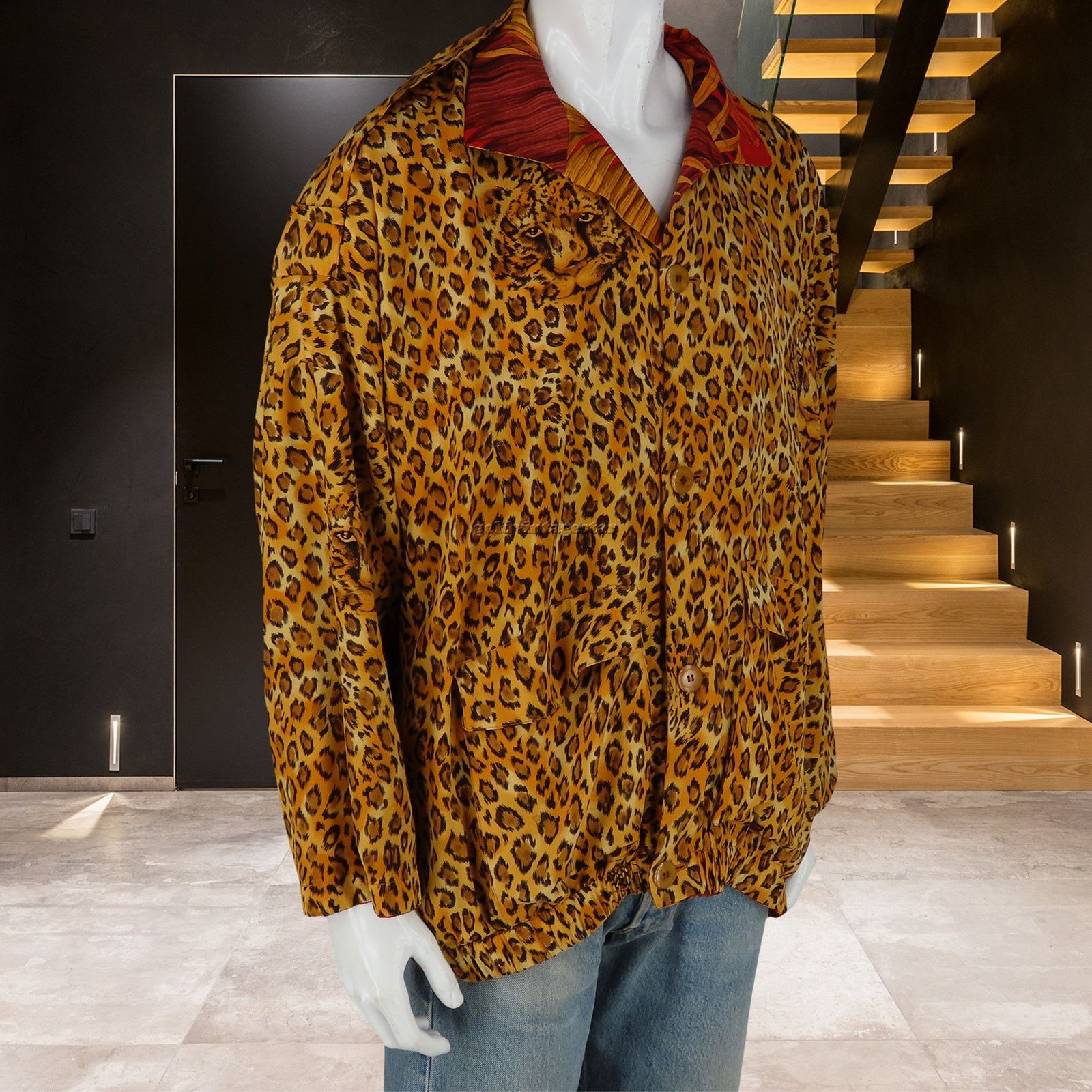 Other Vintage Cheetah Reversible Bomber Button Down Jacket M Size US M / EU 48-50 / 2 - 4 Thumbnail