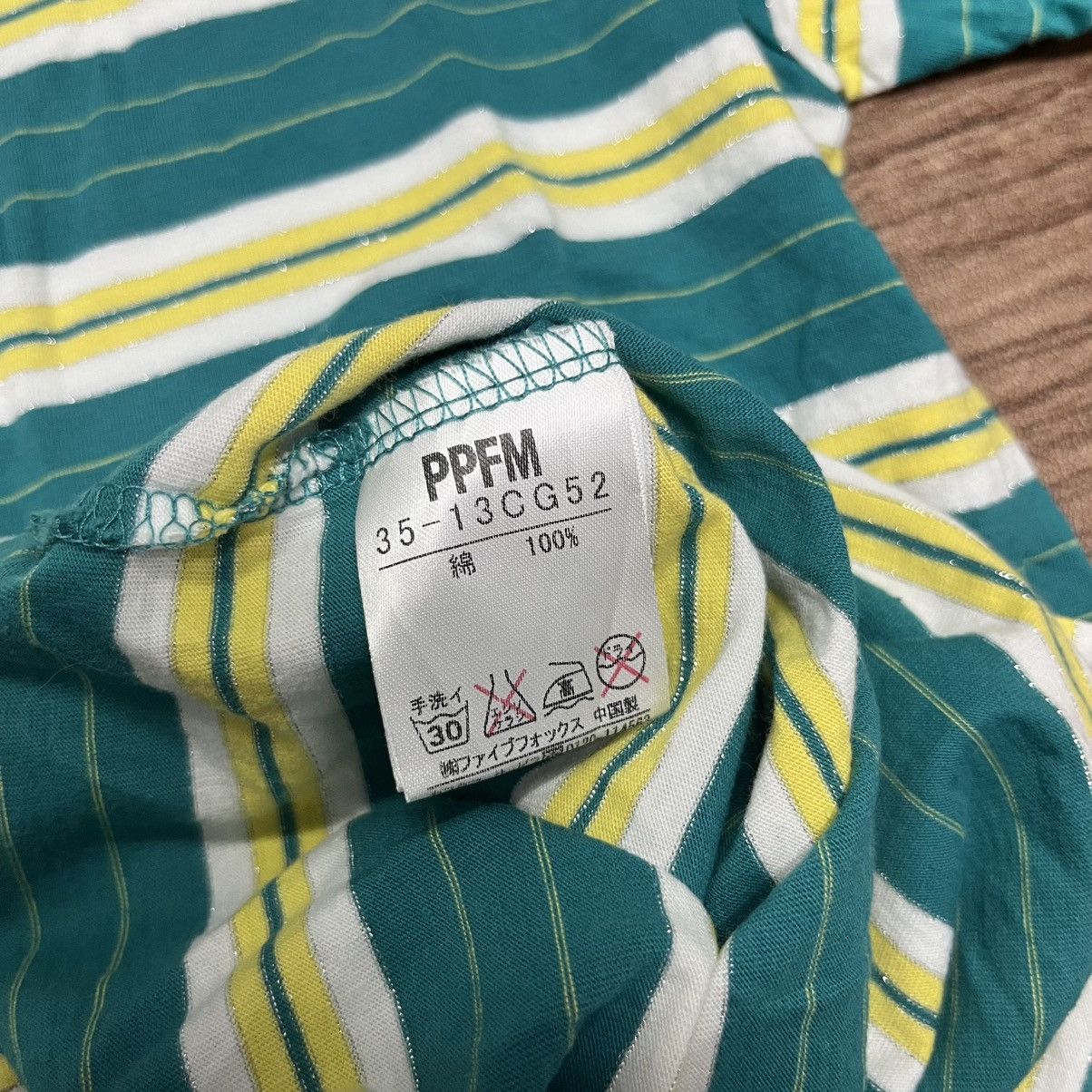 Japanese Brand PPFM Striped Polo Shirt Size M / US 6-8 / IT 42-44 - 5 Thumbnail