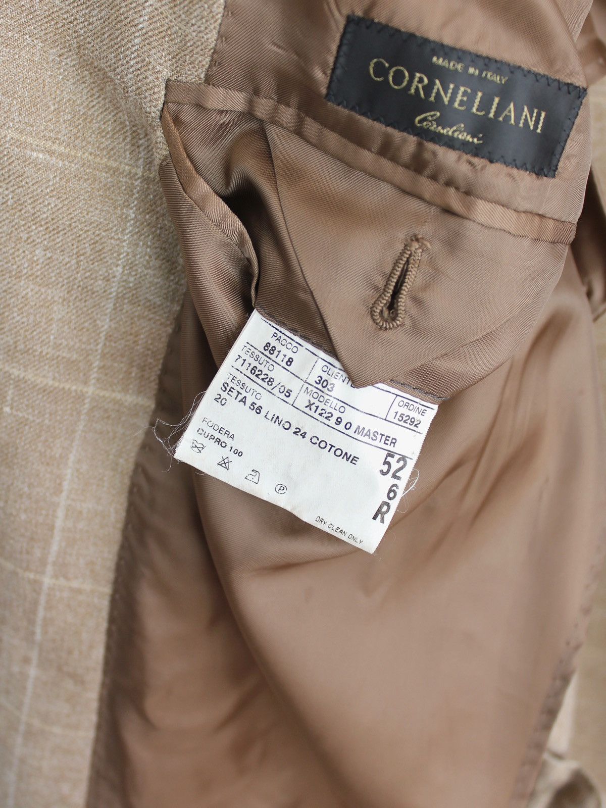 Corneliani Corneliani Beige Silk Linen Sport Blazer Size 52R - 8 Thumbnail