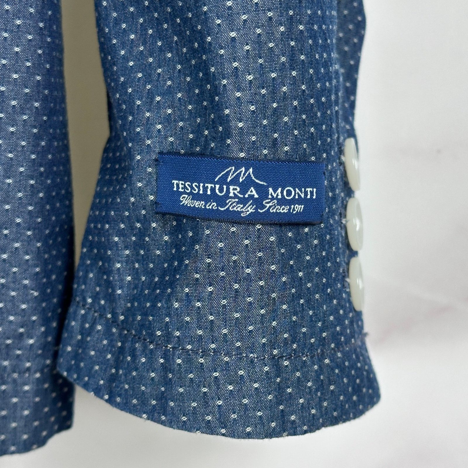 NANO universe Library Tokyo Blue Polka Dot Blazer Size 38R - 8 Thumbnail
