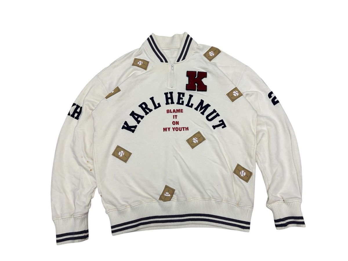 Designer × Karl Helmut 🔥🔥🔥Karl Helmut Biglogo Patches Sweatshirt Size US L / EU 52-54 / 3 - 1 Thumbnail