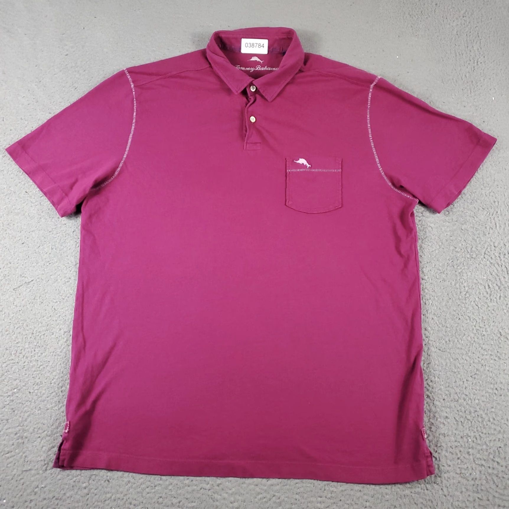 Tommy Bahama Tommy Bahama Polo Shirt Large Purple Casual Short Sleeve Mens Size US L / EU 52-54 / 3 - 3 Thumbnail