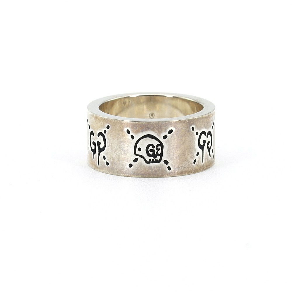 Gucci Ghost Silver Ring for Couples