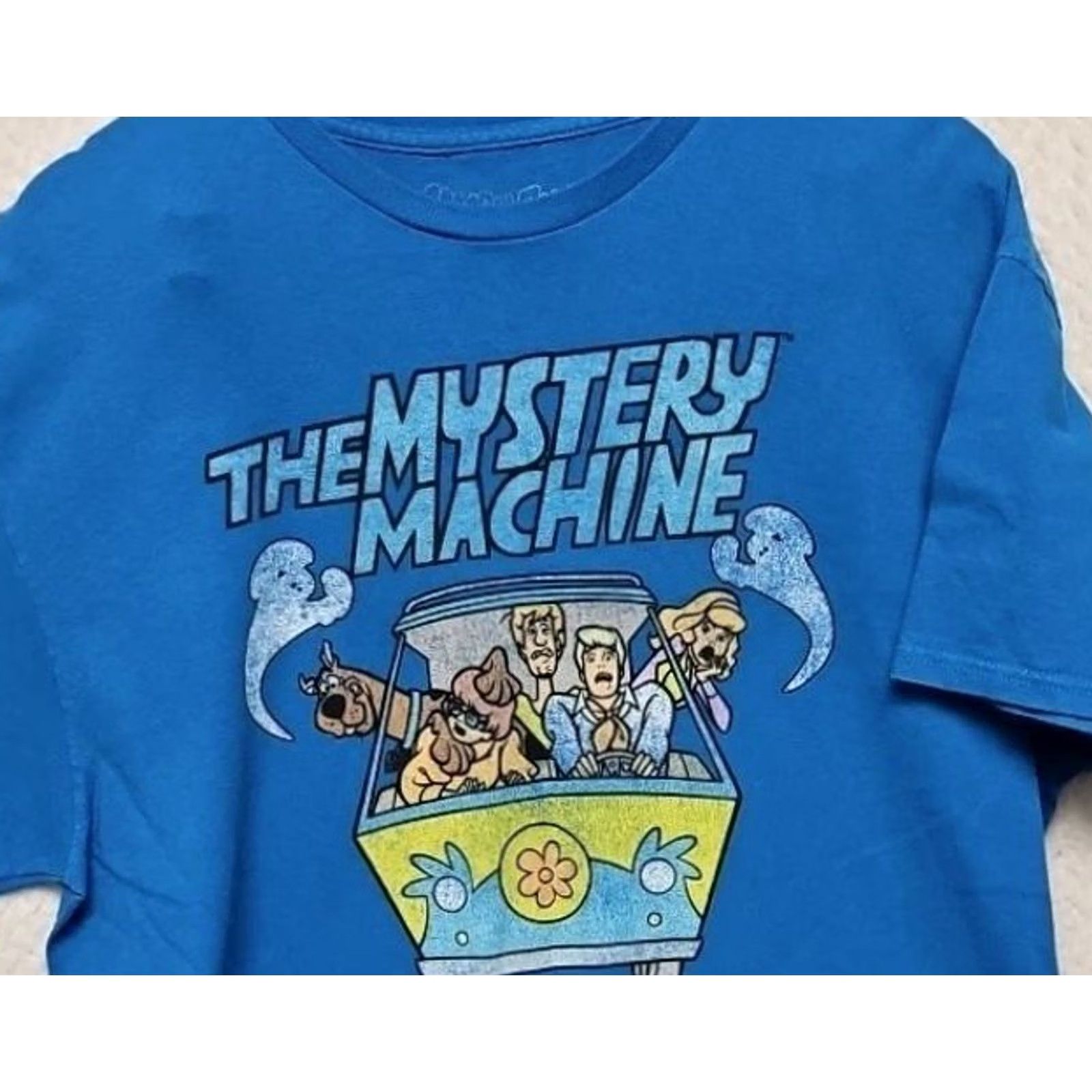 Toy Machine Scooby-Doo Mystery Machine T-Shirt Blue XL Crew Neck Short Sleeve Cartoon Graphic Tee Men Regular Cotton T-Shirt Size US XL / EU 56 / 4 - 2 Thumbnail