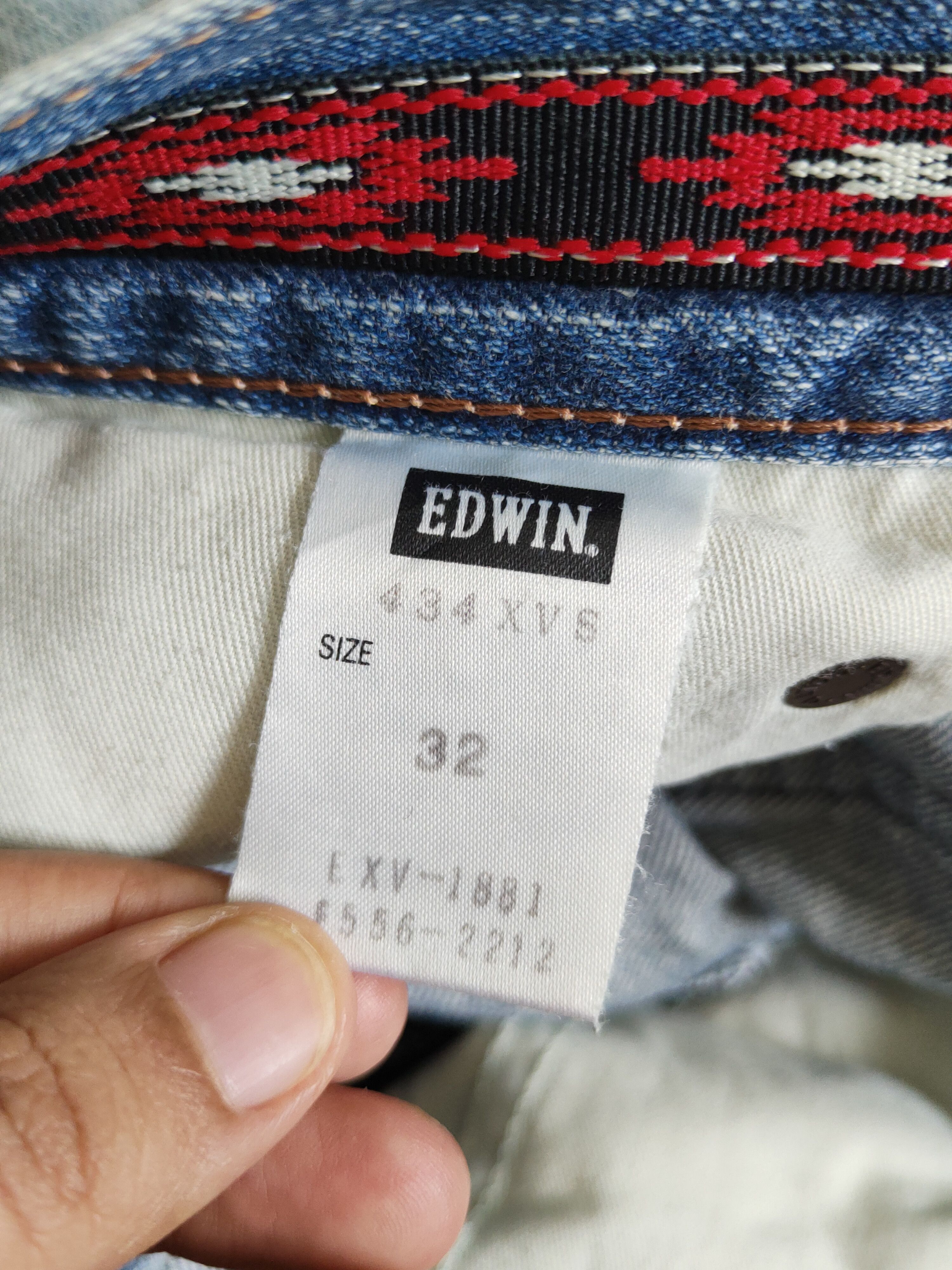 Edwin Edwin Blue vintage Distressed Ripped Jeans #S2477 Size US 32 / EU 48 - 15 Thumbnail