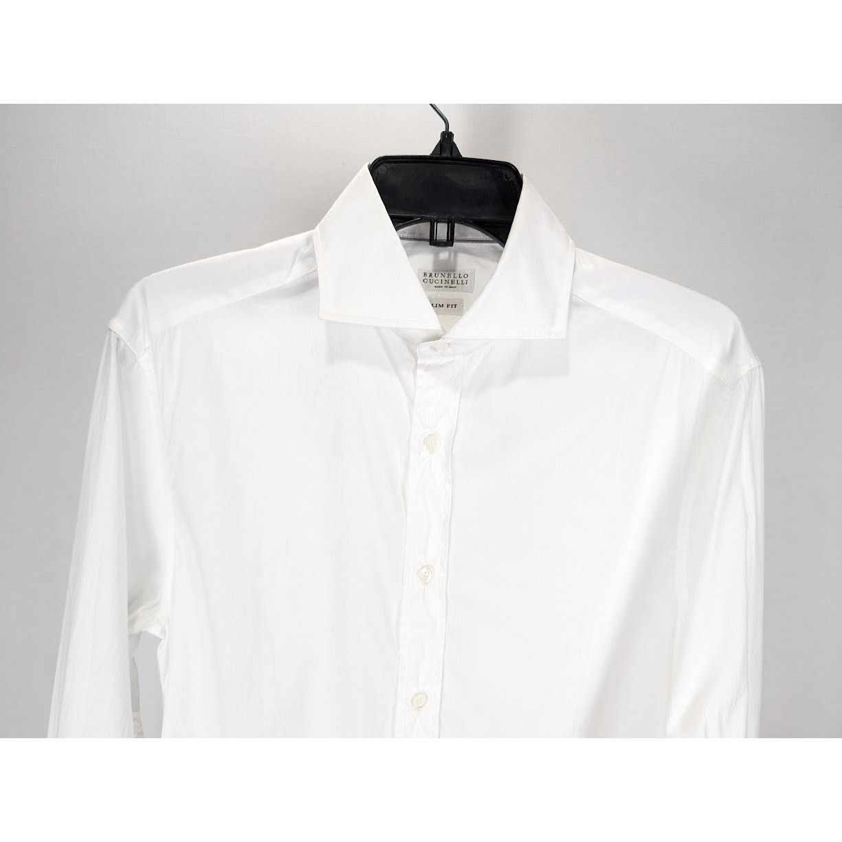 Brunello Cucinelli o1rshd1 CC20 Button Shirt in White Size US S / EU 44-46 / 1 - 4 Thumbnail