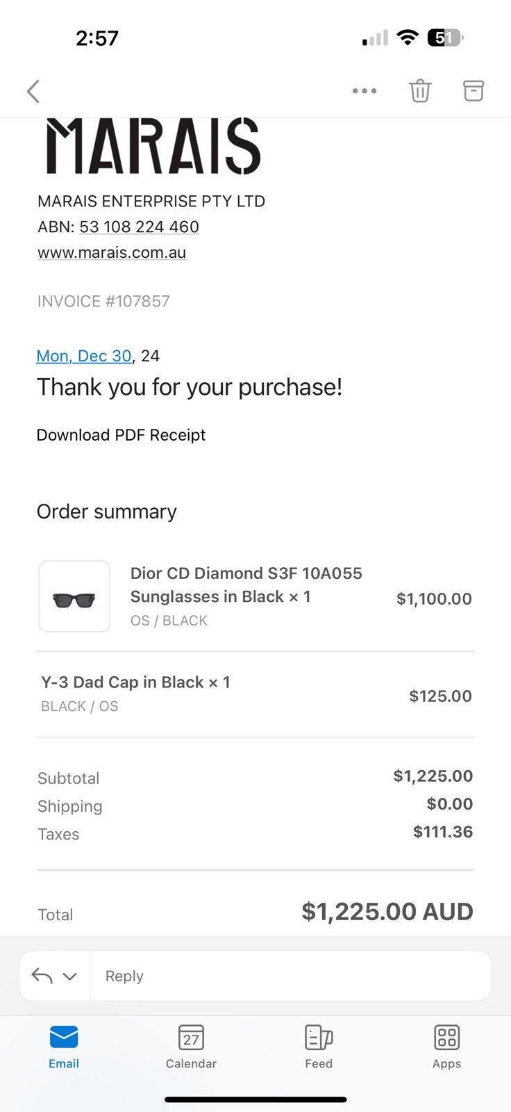 Christian Dior Monsieur CD Diamond S3F Dior Sunglasses. Size ONE SIZE - 11 Thumbnail
