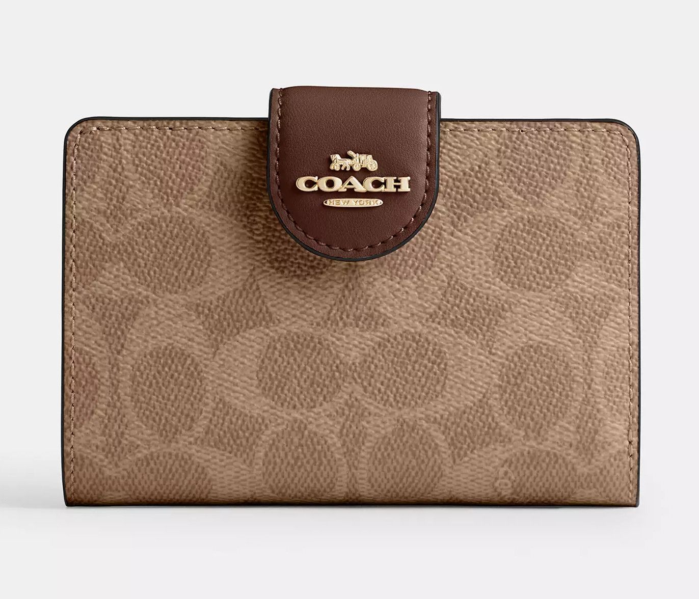 Coach Medium Corner Zip Wallet In Signature Canvas CW786 Size ONE SIZE - 1 Thumbnail