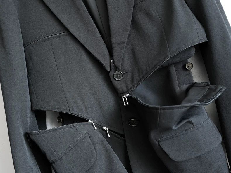 Yohji Yamamoto yohji yamamoto08 AW Show Deconstructed Zipper Jacket 2503-N Size US M / EU 48-50 / 2 - 4 Thumbnail