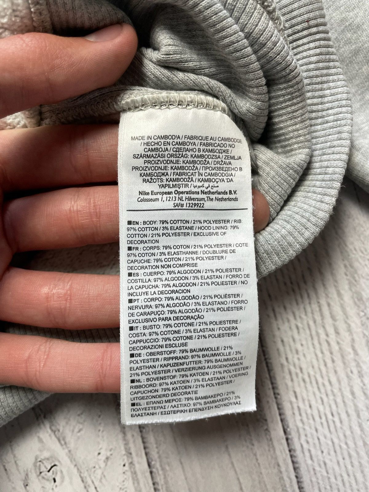Nike × Vintage Vintage Nike Soccer hoodie Everton size XXL logo grey Size US XXL / EU 58 / 5 - 5 Thumbnail