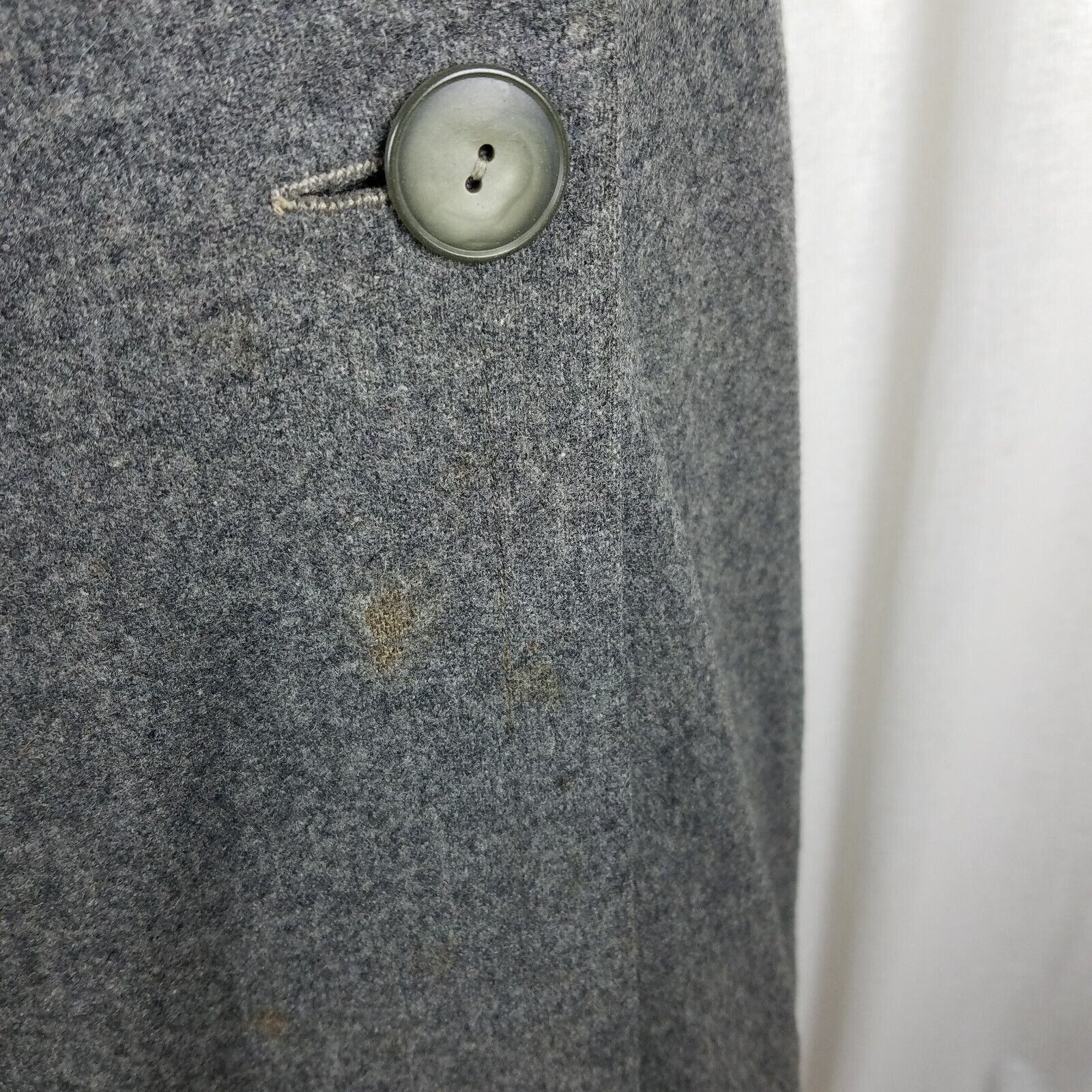 Handmade Vtg Handmade 1950s Wool Tweed Button Mod Dress M L Charcoal Size M / US 6-8 / IT 42-44 - 7 Thumbnail