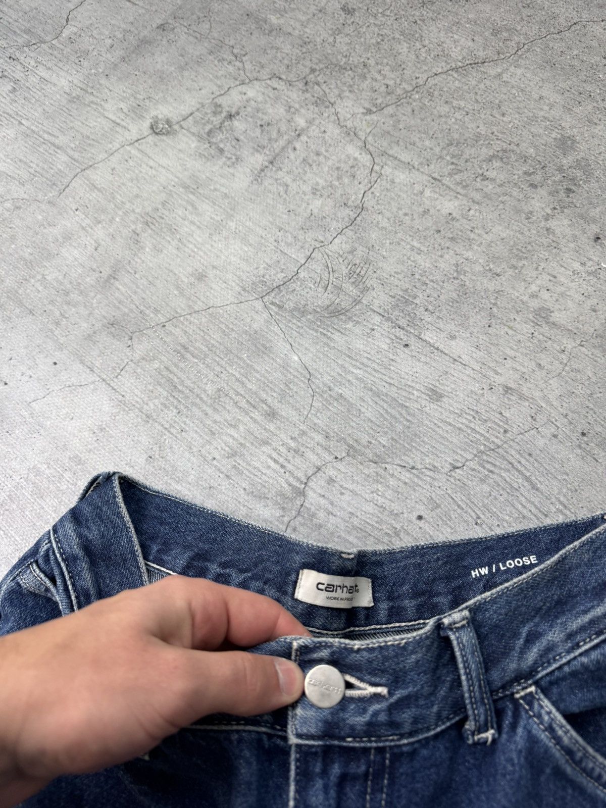 Carhartt Vintage Carhartt WIP Baggy Carpenter Denim Pants Jeans Size US 27 - 8 Thumbnail