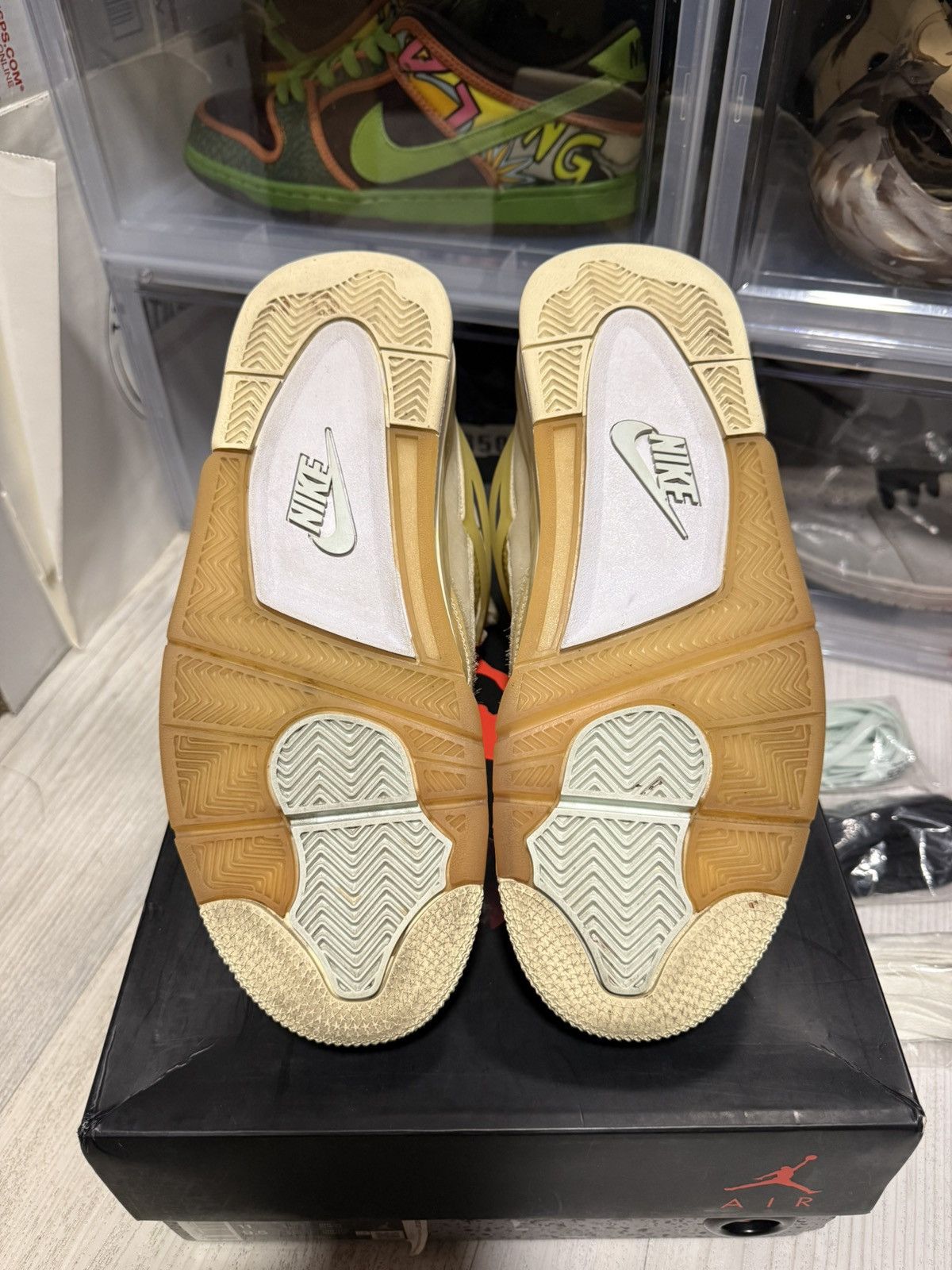 Jordan Brand × Off-White Women’s Air Jordan 4 Retro SP Off White Sail Size US 11 / IT 41 - 7 Thumbnail
