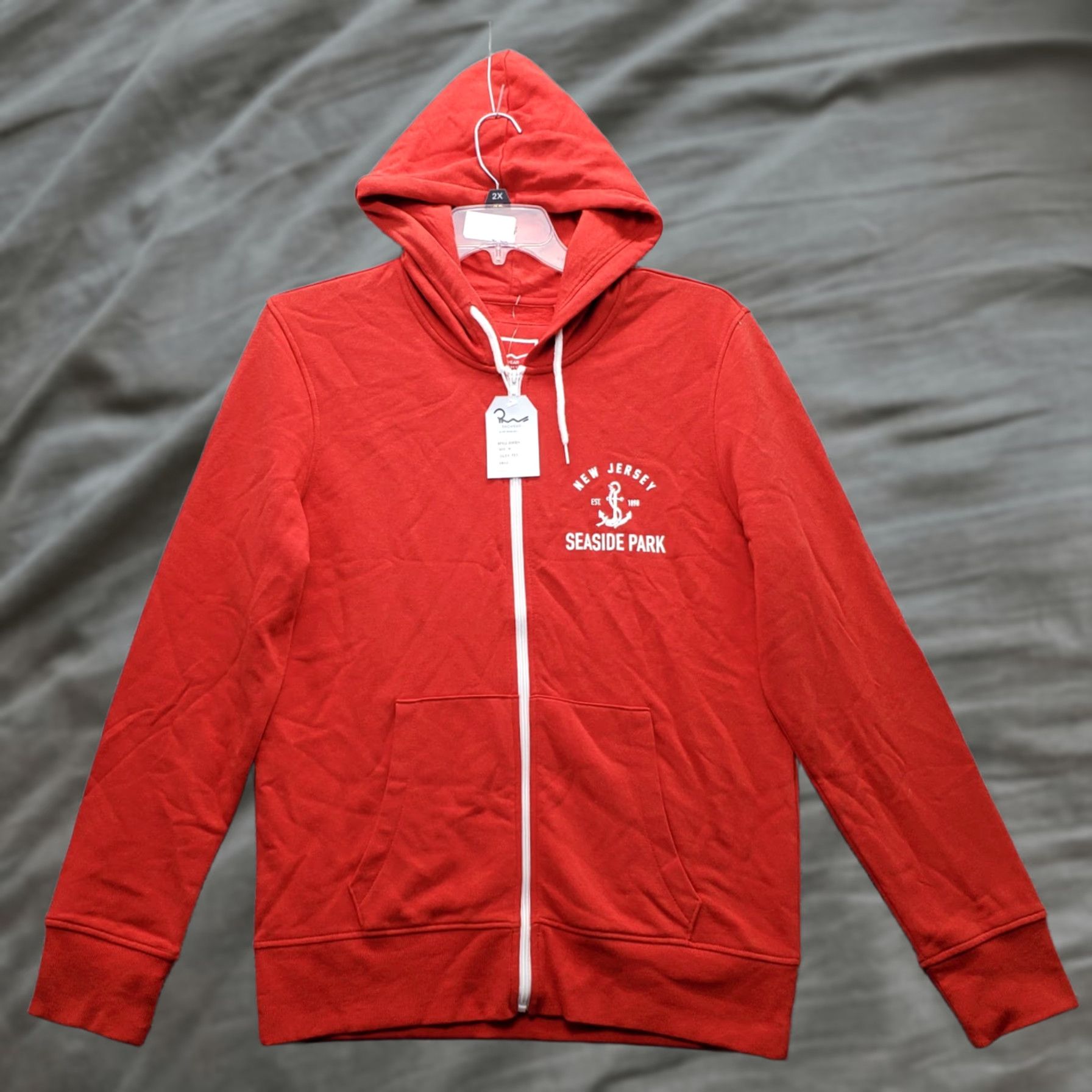 Vintage Ragwear Full Zip Hoodie Womens M Red Seaside Park Pockets Hooded ZH6324 Size M / US 6-8 / IT 42-44 - 1 Thumbnail