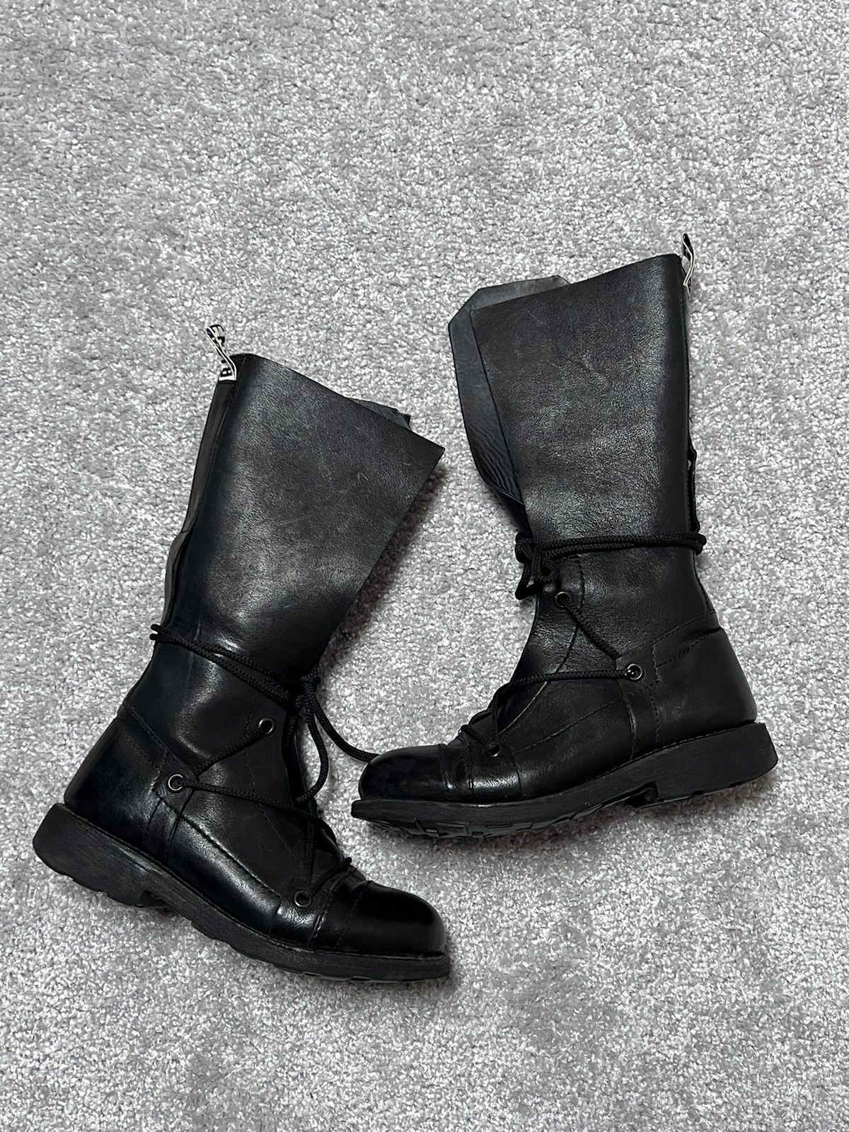 Dirk Bikkembergs Dirk Bikkembergs Black Combat Square Lace High Boots Size 36 Size US 6 / IT 36 - 3 Thumbnail