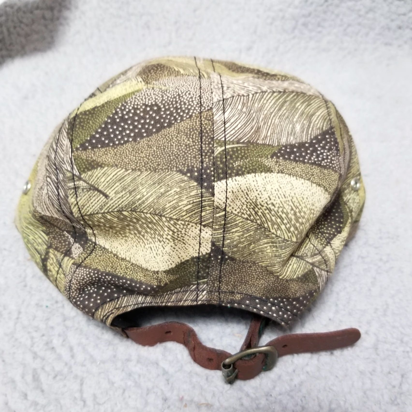 Pinko Pink Dolphin Hat Cap Strap Back 5 Panel Green Camo Metal Plate Streetwear Mens Size ONE SIZE - 4 Thumbnail