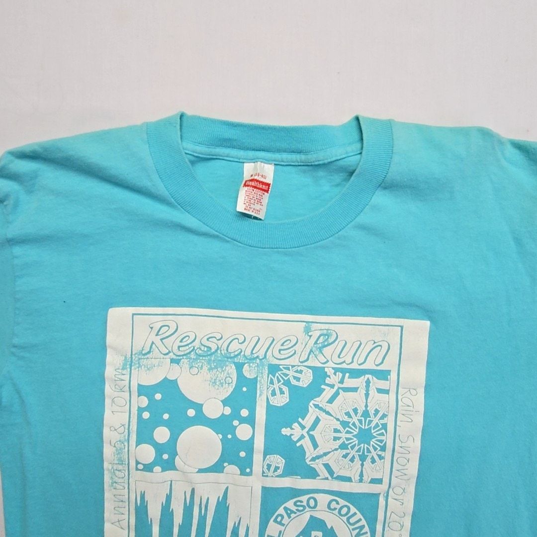 Vintage Vintage Rescue Run Shirt Blue M El Paso County Tee 80s Size US M / EU 48-50 / 2 - 6 Thumbnail