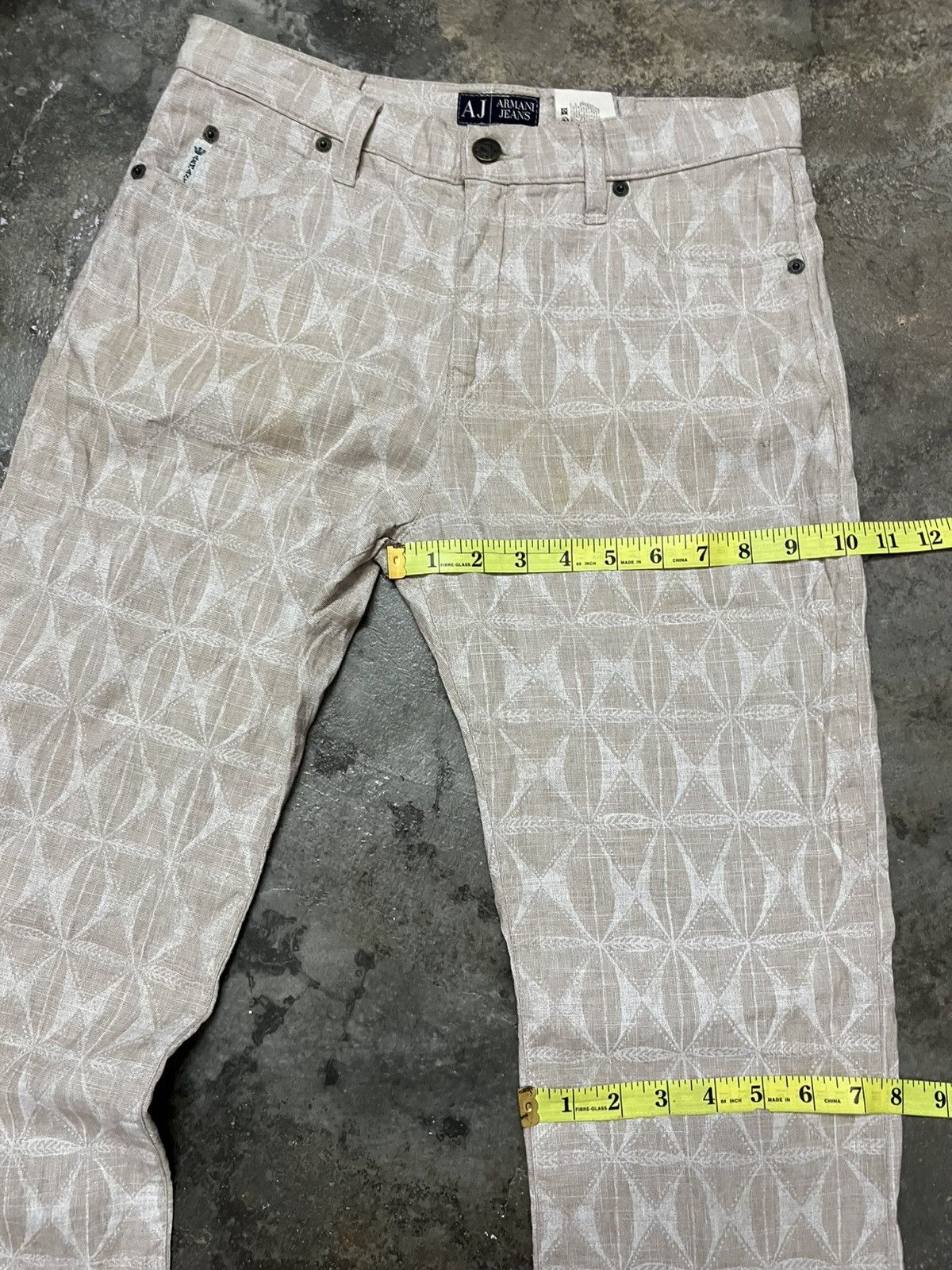 Armani VINTAGE Armani Jeans Italy Geometric All-Over Print Size US 29 - 14 Thumbnail