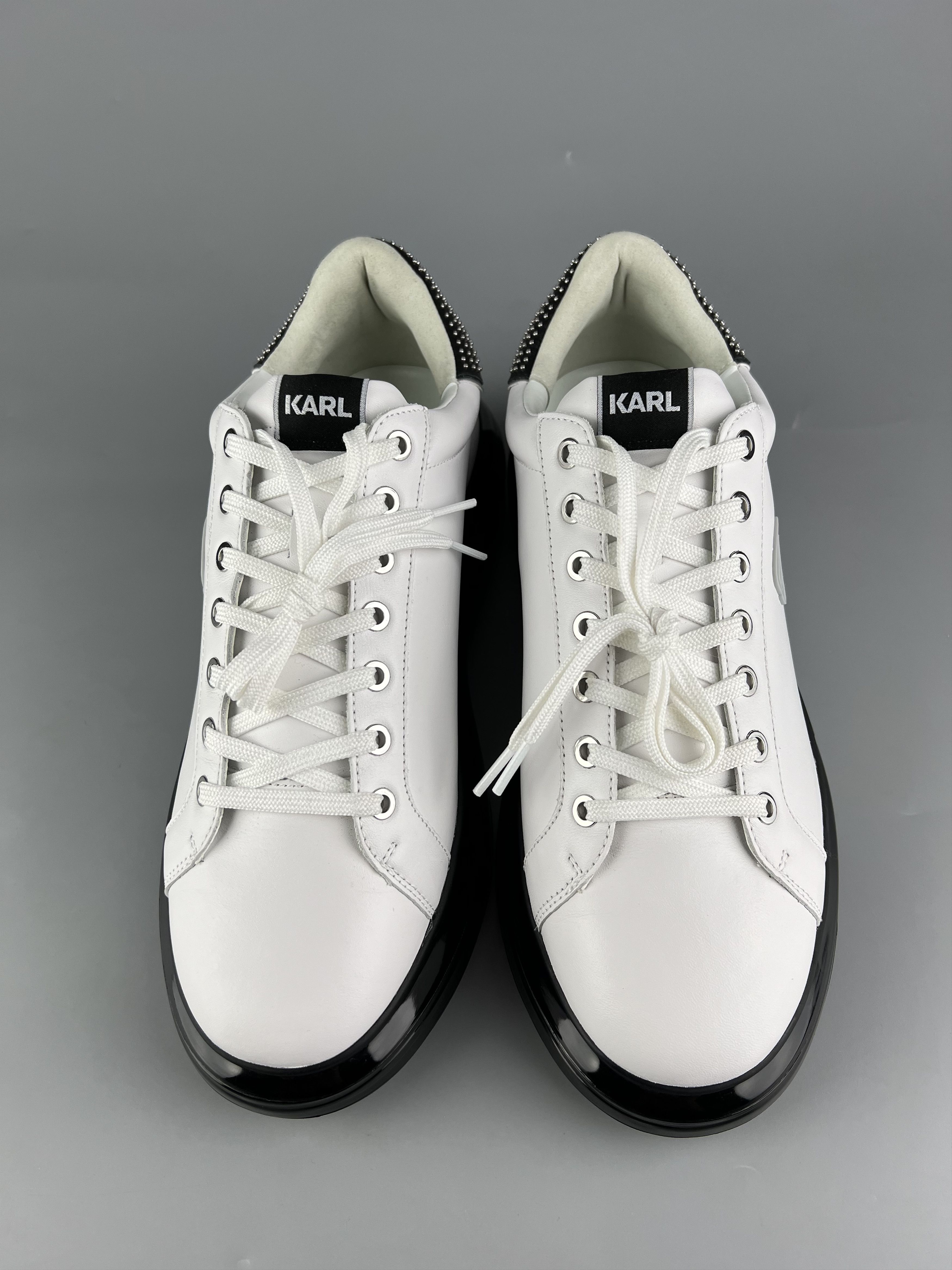 Karl Lagerfeld Karl Lagerfeld Men's Karl Iconic Leather Sneakers US 12 Size US 12 / EU 45 - 4 Thumbnail