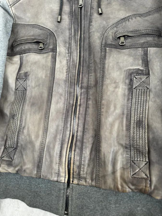 Dolce & Gabbana AW2010 Dolce & Gabbana Grey Technical Leather Hooded Jacket Size US M / EU 48-50 / 2 - 8 Thumbnail
