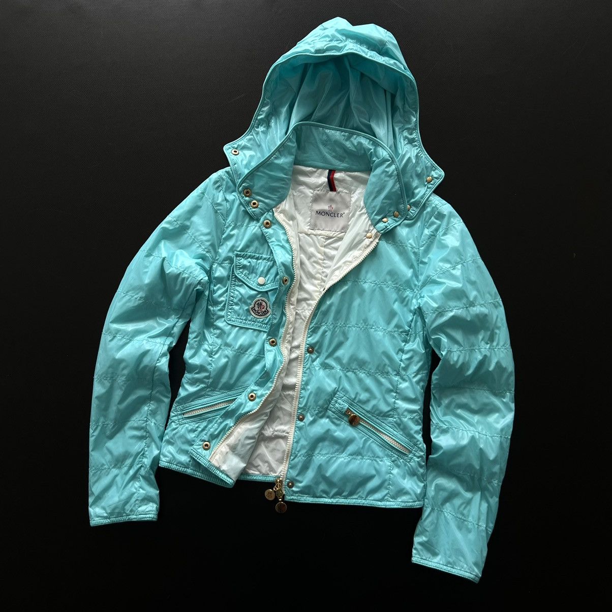 Moncler Luxury Moncler Women’s Polyamide Blue Light Jacket Size XS Size XS / US 0-2 / IT 36-38 - 1 Thumbnail