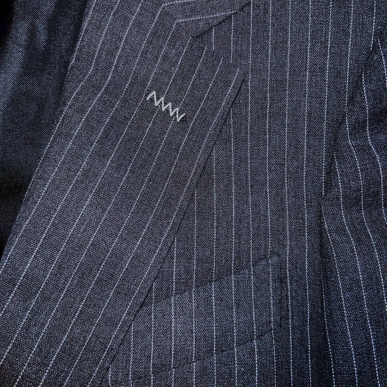 Alfred Dunhill $2700 DUNHIL wool pinstripe jacket gray/white Size 42R - 8 Thumbnail