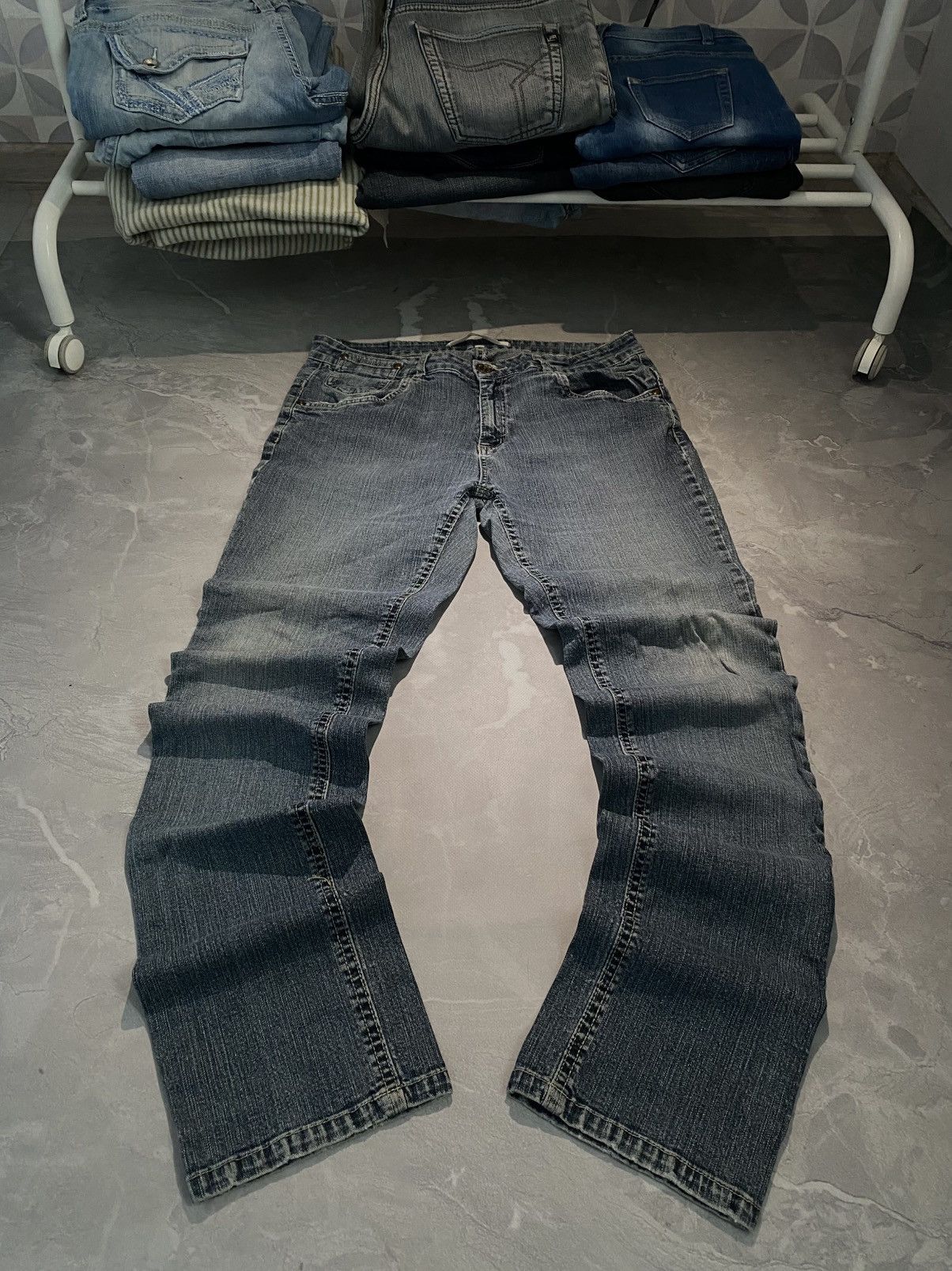 Japanese Brand Rare Washed Distressed Slim Jean / Number Nine Style Size US 33 - 1 Thumbnail