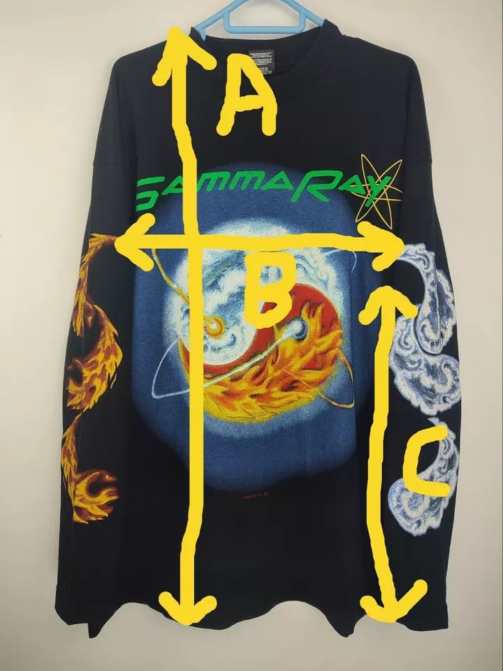 Vintage Rare Vintage Gamma Ray — Insanity and Genius 1994 Tour ROCK Size US XL / EU 56 / 4 - 22 Thumbnail