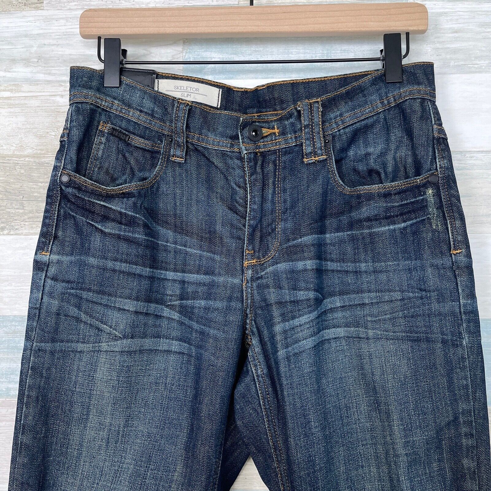 Empyre Empyre Skeletor Slim Straight Leg Jeans Dark Stretch 30 Size US 30 / EU 46 - 2 Thumbnail