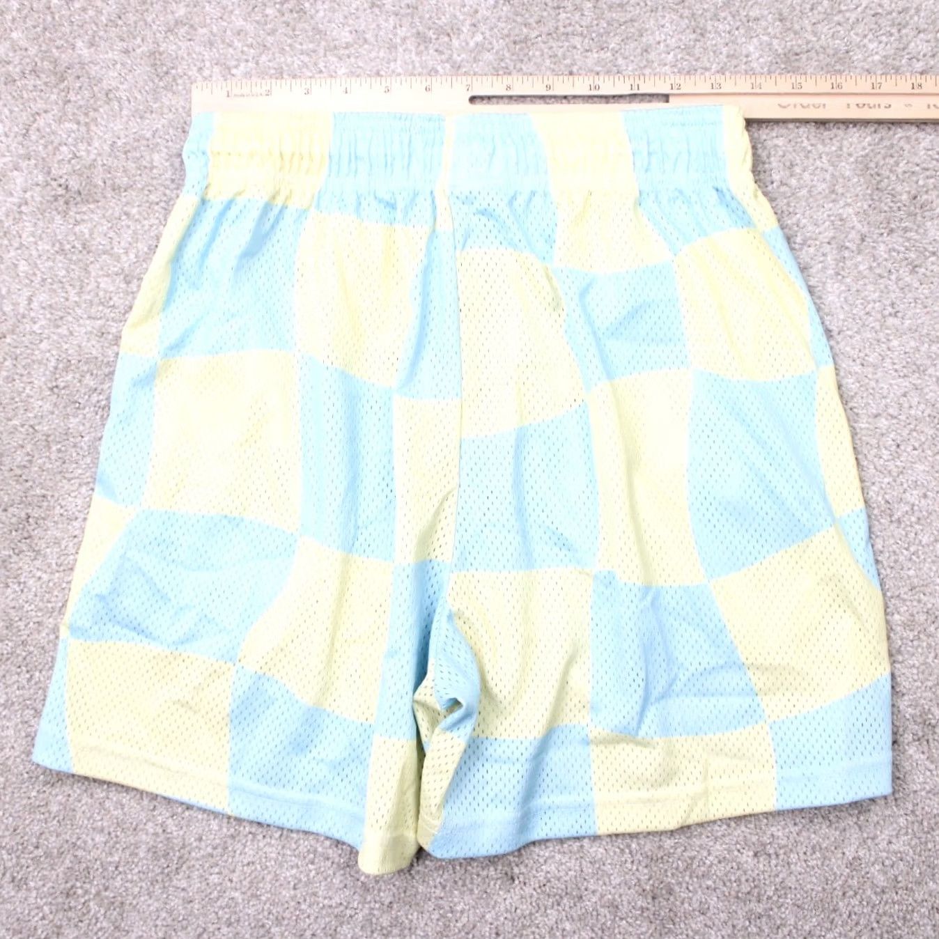 Eric Emanuel Eric Emanuel EE Shorts Men Large Blue/Yellow Wavy Flag Drawstring Athletic Size US 33 - 7 Thumbnail