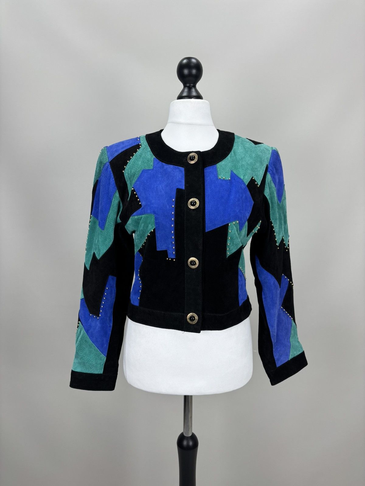 Womens leather jacket Dino'z Size 40 Color Multicolor