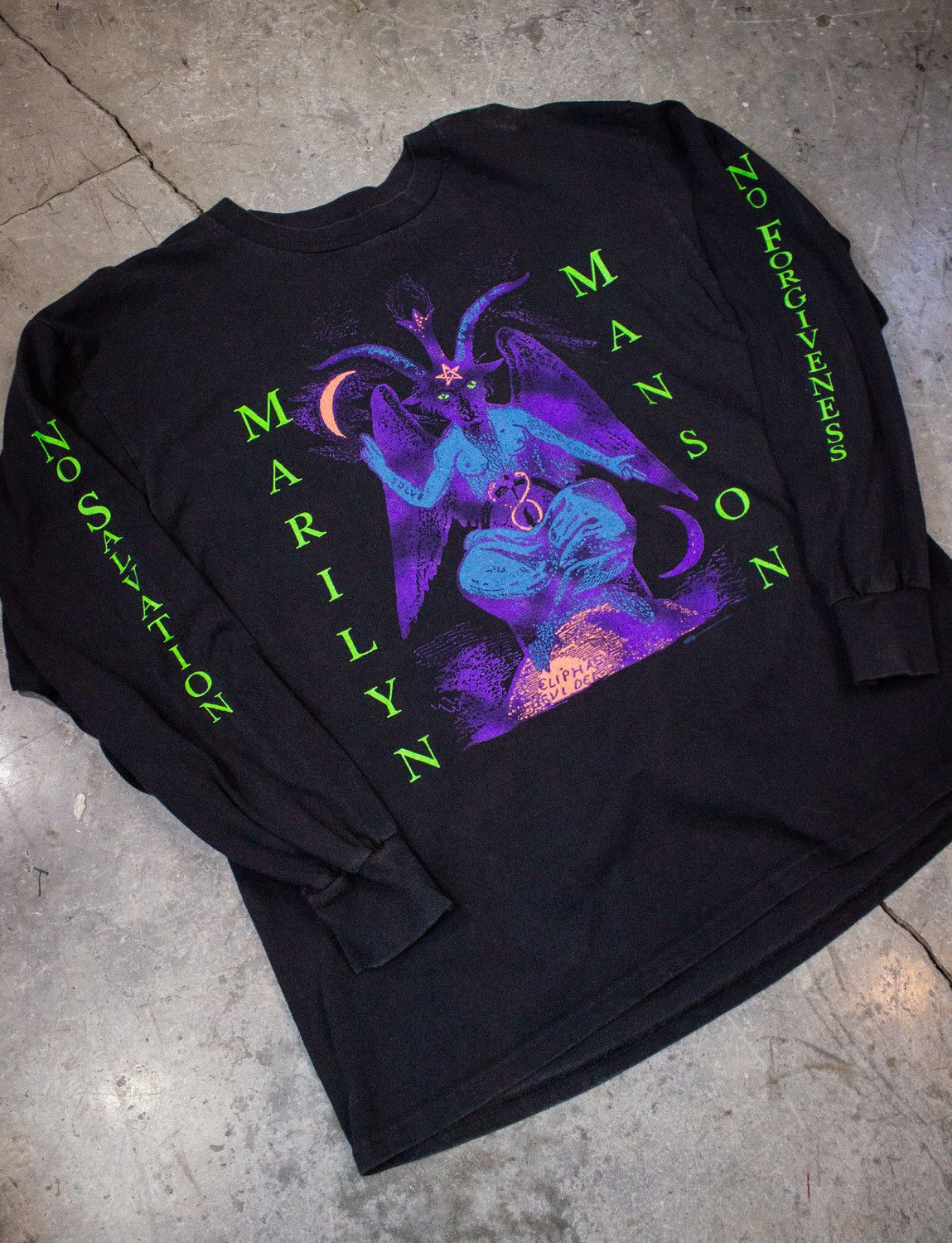 Band Tees × Vintage Vintage Marilyn Manson When I'm God Concert T Shirt 1996 Size US XL / EU 56 / 4 - 2 Thumbnail