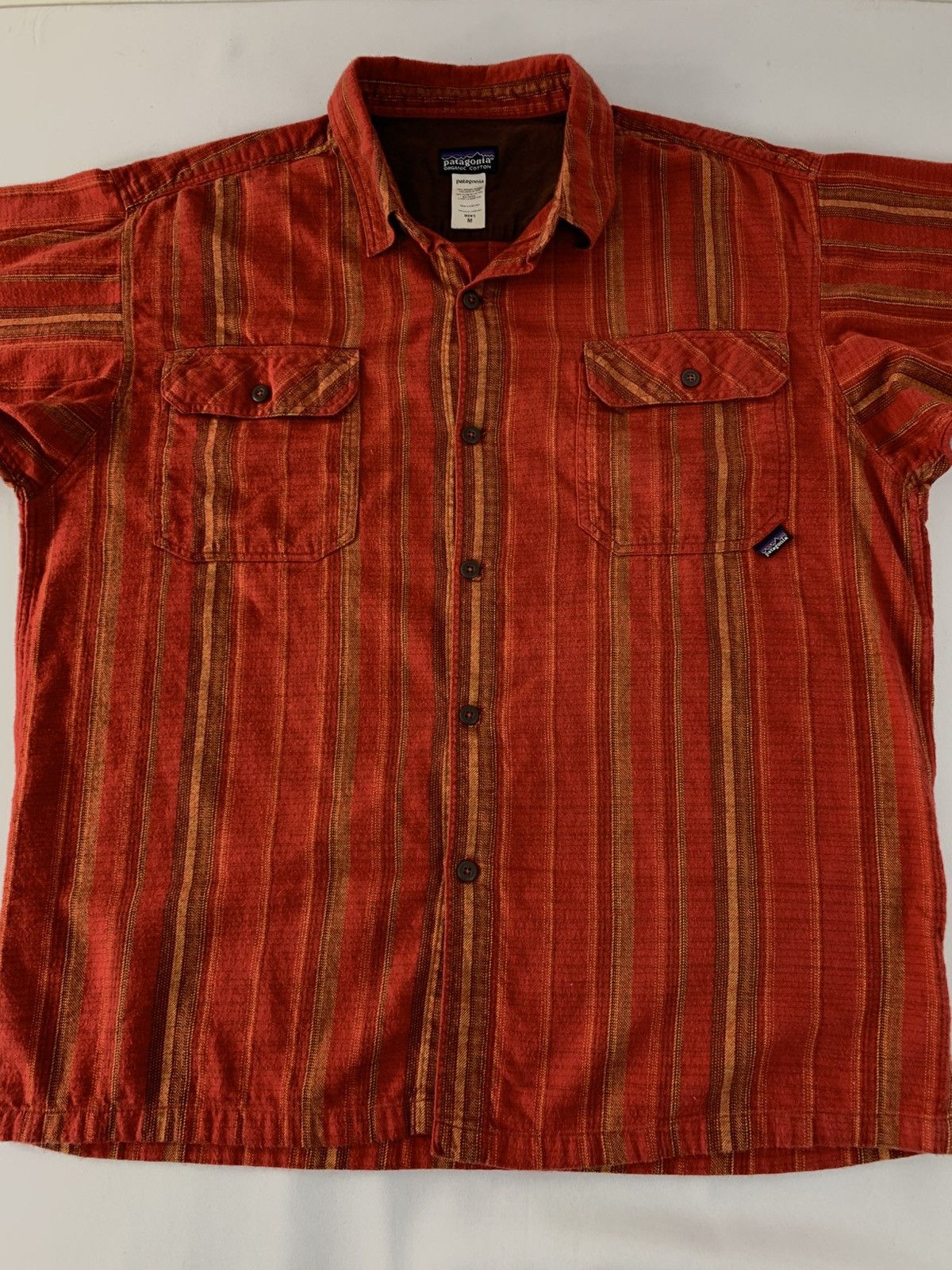Patagonia Patagonia Red Stripe Cotton Stonewash Flannel Double Pockets Size US XL / EU 56 / 4 - 3 Thumbnail