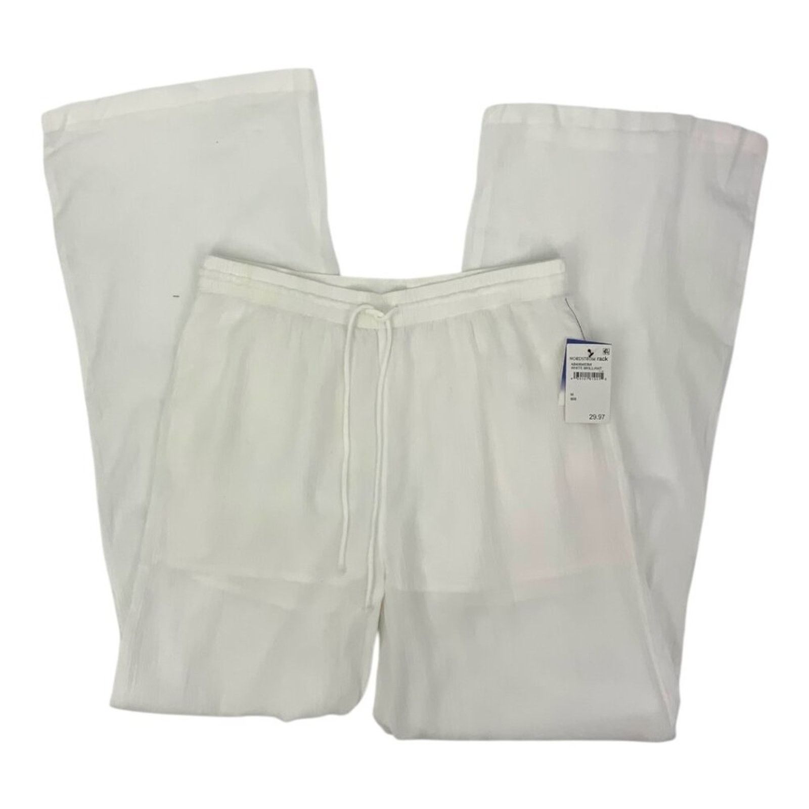 Other Abound Wide Leg Cotton Pants White Size Medium NWT $30 MSRP Size 30" / US 8 / IT 44 - 2 Thumbnail
