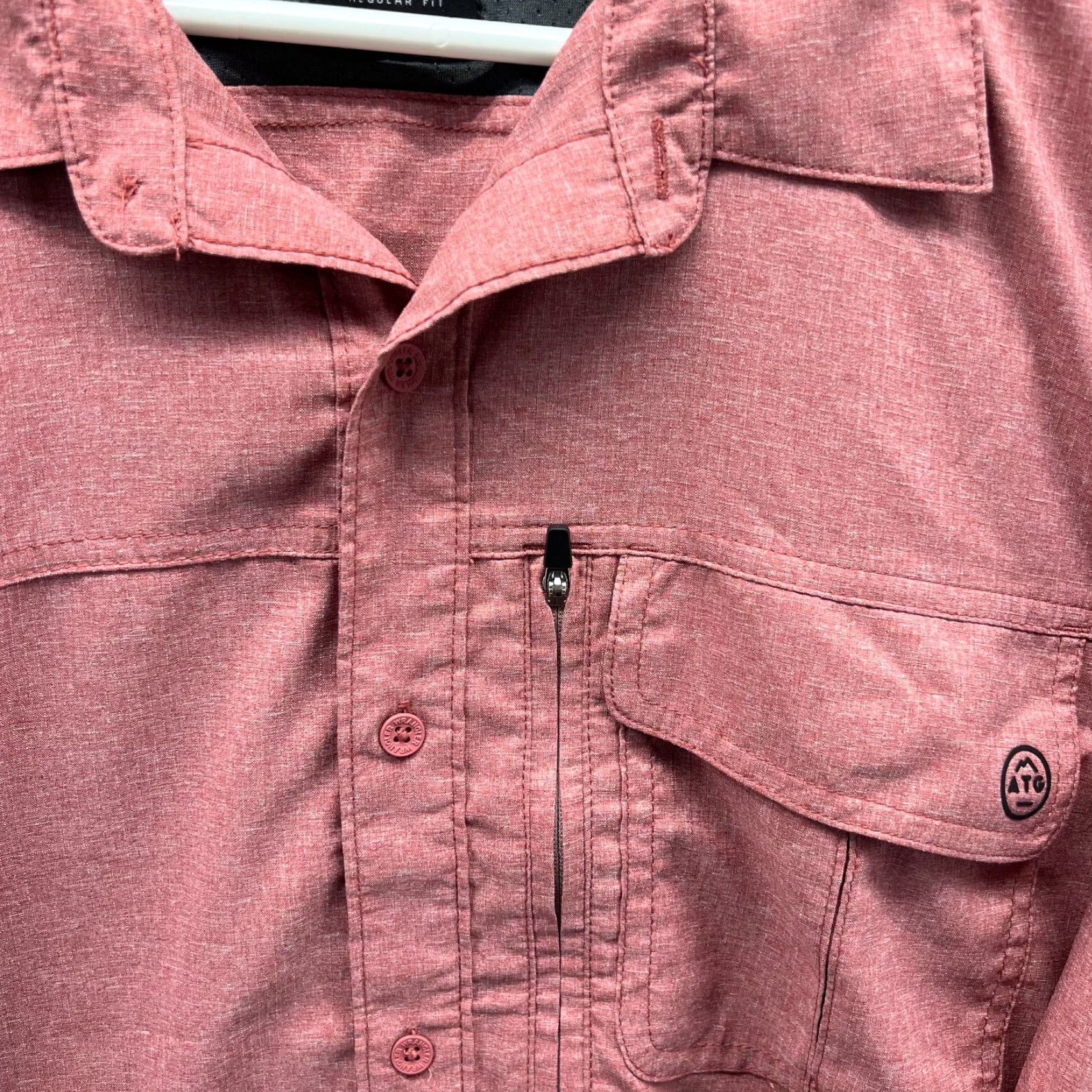 Wrangler VINTAGE Wrangler Shirt Men Large Pink Button Down ATG Outdoors Hiking Pocket Vented Size US L / EU 52-54 / 3 - 6 Thumbnail