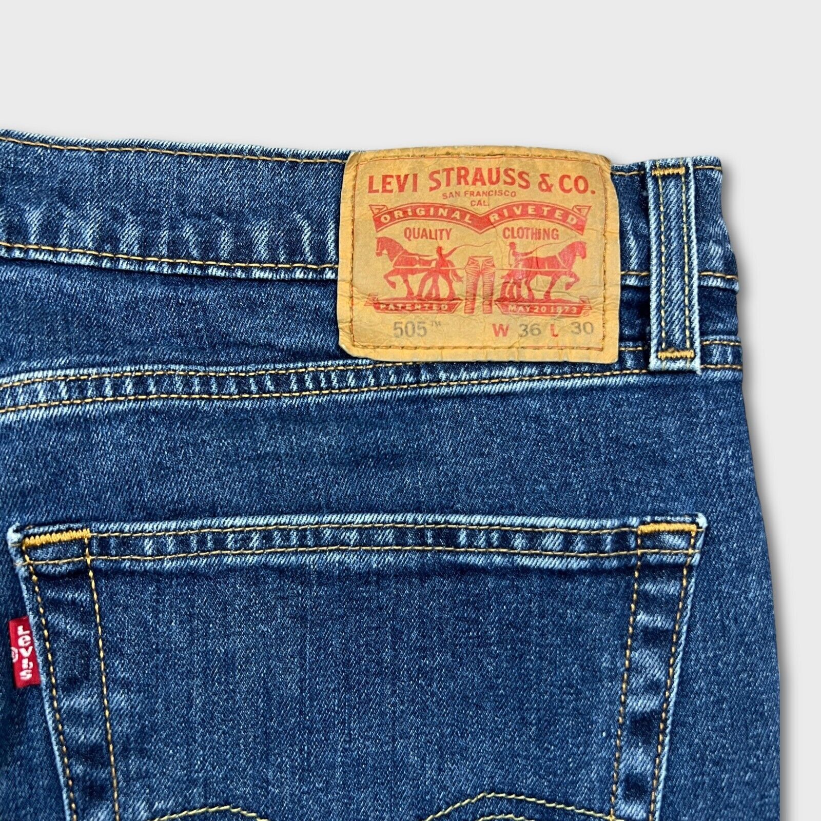 Levi's × Vintage Levi's 505 Jeans 36x26 Regular Fit Straight Leg Denim Pant Size US 36 / EU 52 - 7 Thumbnail