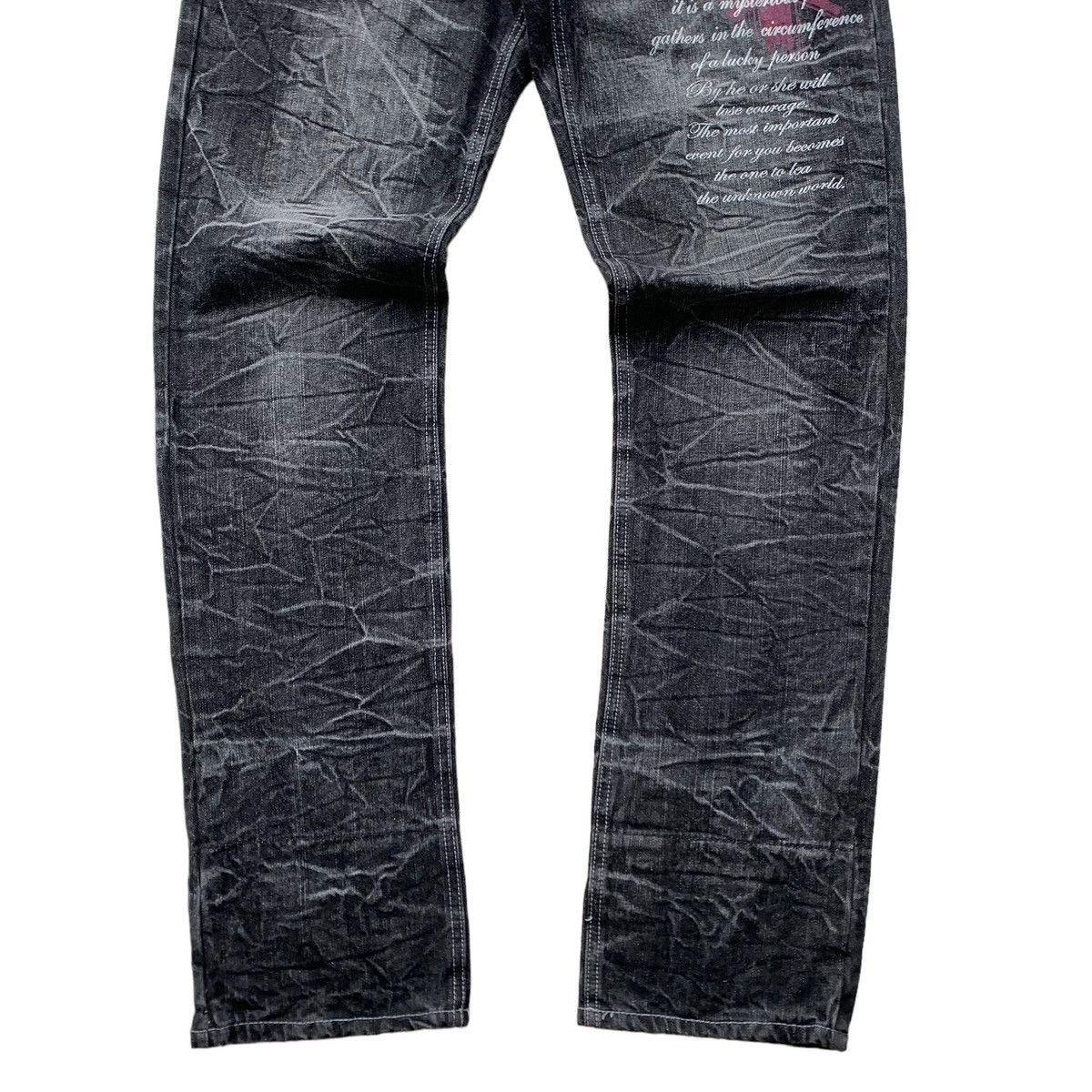 If Six Was Nine × Japanese Brand × Vintage 2000s Japanese Brand Jack Serika Poems Black Wash Jeans Size US 34 / EU 50 - 3 Thumbnail