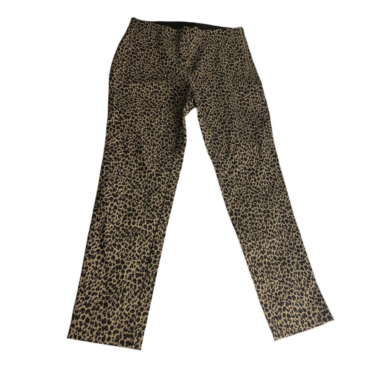 Other Chic Animal Print Straight Leg Pants Leopard A New Day 8 Size 30" / US 8 / IT 44 - 2 Thumbnail