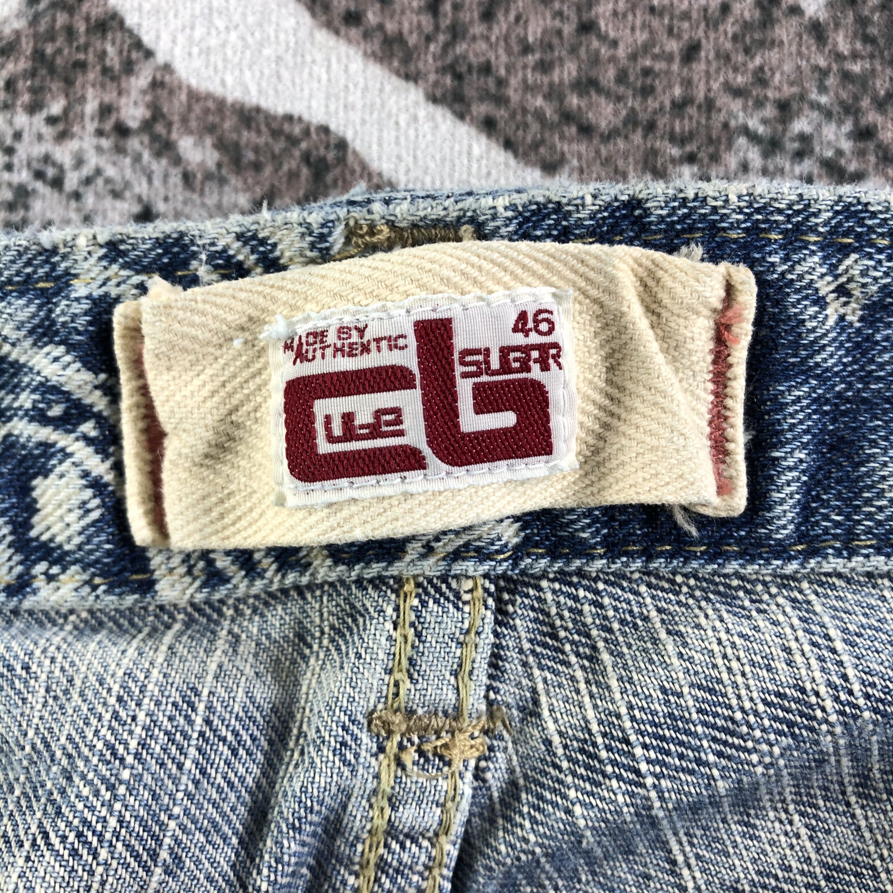Japanese Brand Vintage Japanese Cube Sugar Jeans Faded Blue Denim KJ2508 Size US 28 / EU 44 - 9 Thumbnail