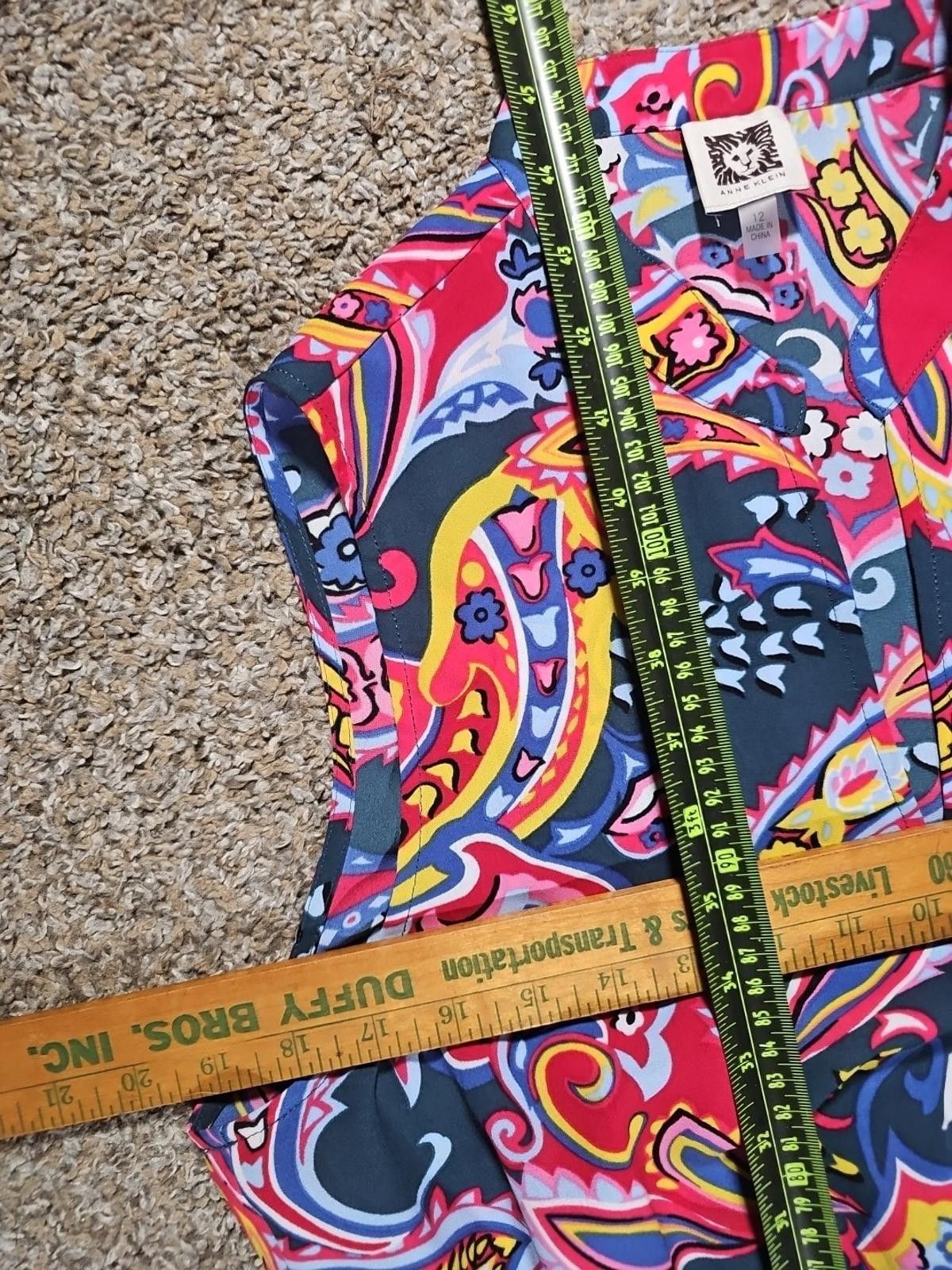 Other Anne Klein Sz 12 Paisley Dress Size XL / US 12-14 / IT 48-50 - 4 Thumbnail
