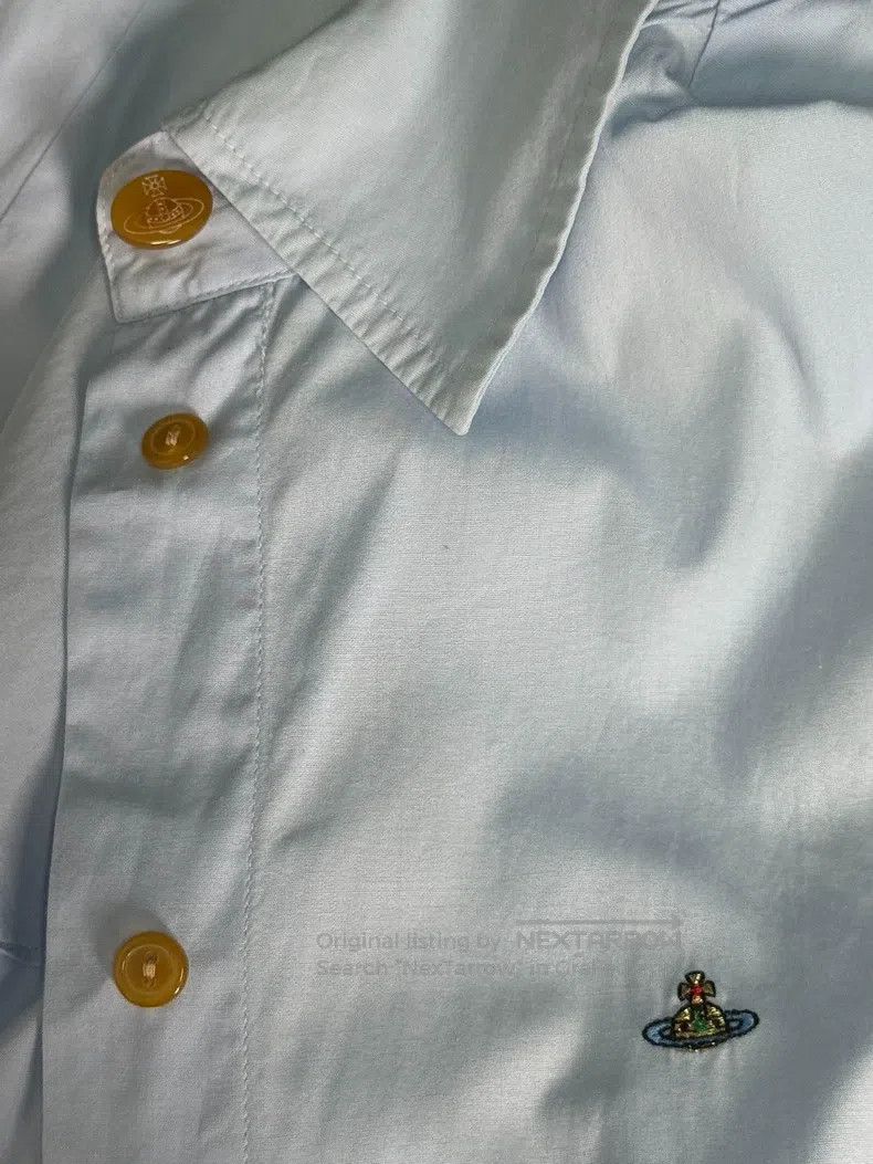 Vivienne Westwood Vivienne Westwood Light Blue Orb Embroidery Saturn Collar扣 Size S / US 4 / IT 40 - 7 Thumbnail