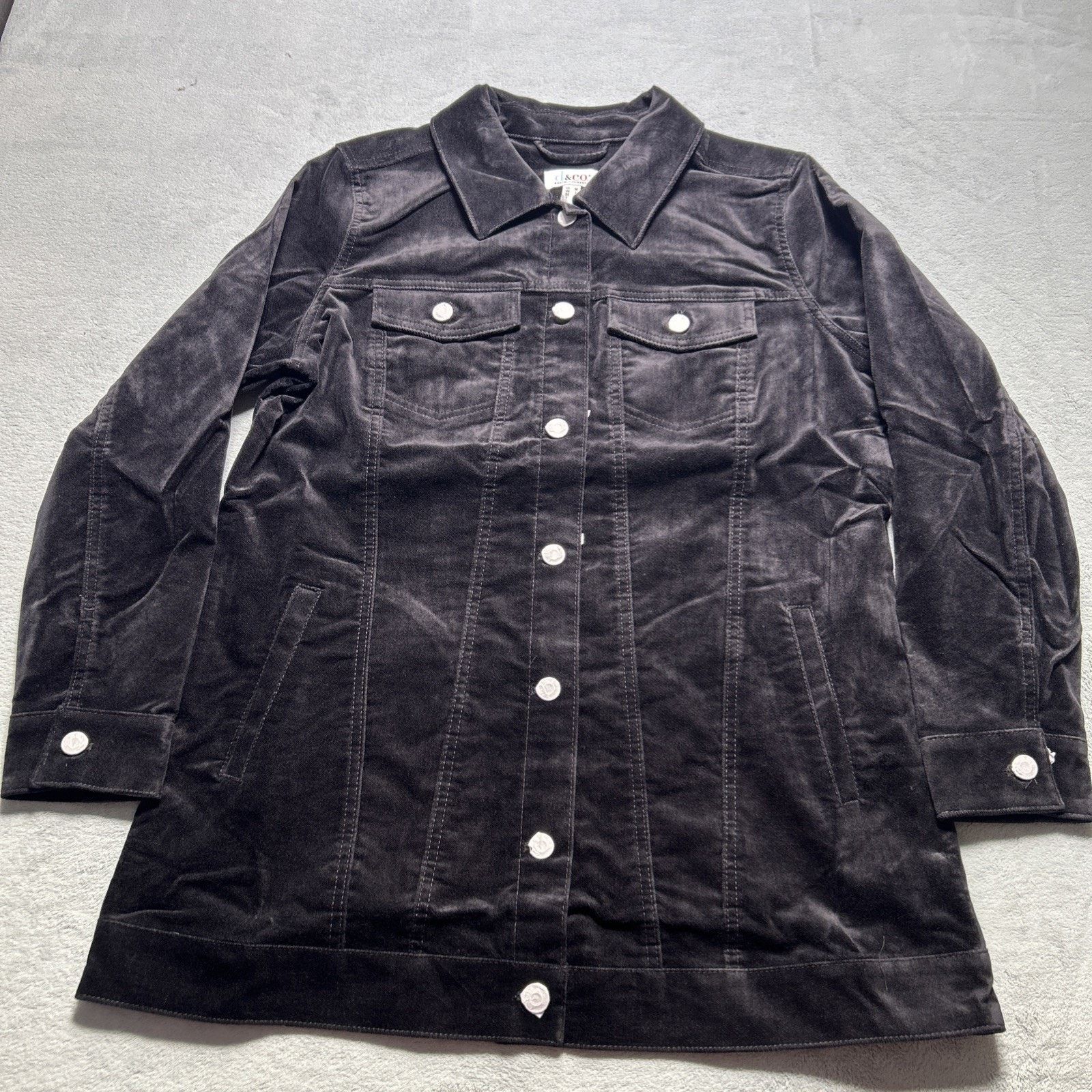 Denim & Co. Soft shell Jacket Womens Medium Chore Western VTG Farm Barn Size M / US 6-8 / IT 42-44 - 1 Thumbnail