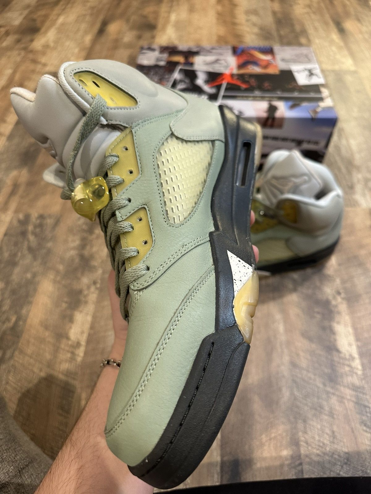 Jordan Brand WORN TWICE Nike Air Jordan 5 Retro Jade Horizon OG All CLEAN Size US 12 / EU 45 - 8 Thumbnail