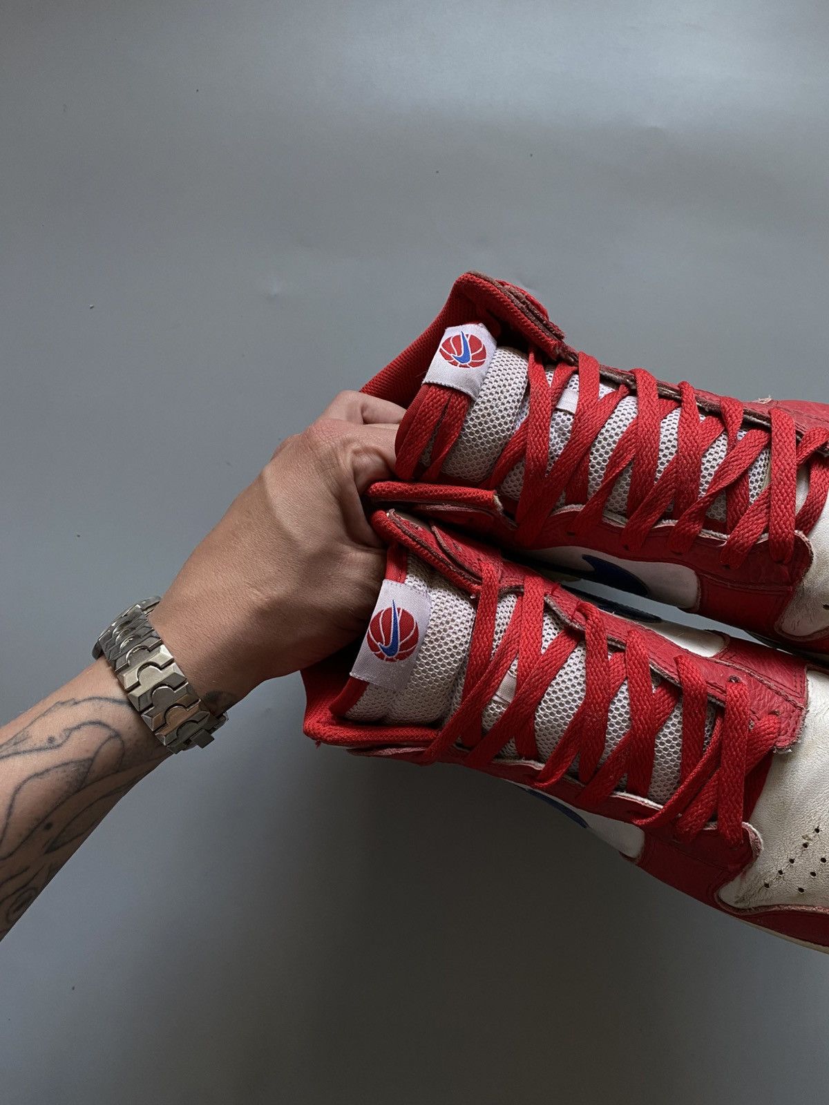 Nike Nike Dunk leather red sk8 vintage shoes Size US 7.5 / EU 40-41 - 4 Thumbnail